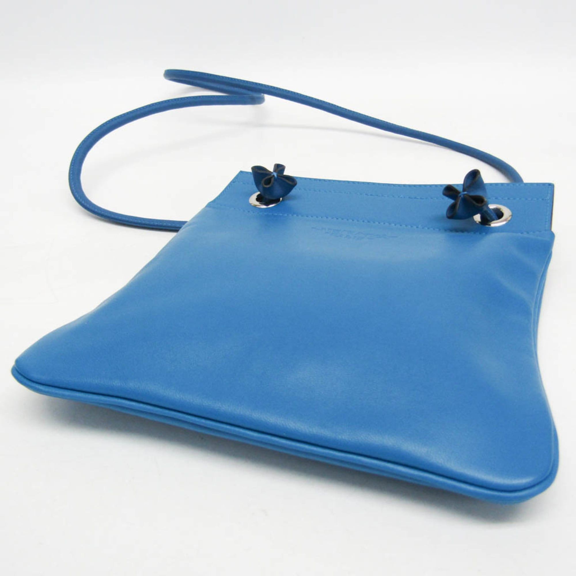 Hermes Hermes Aline Mini H082365CKAA Women's Agneau Milo,Swift Leather Shoulder Bag Blue Size ONE SIZE - 5 Thumbnail