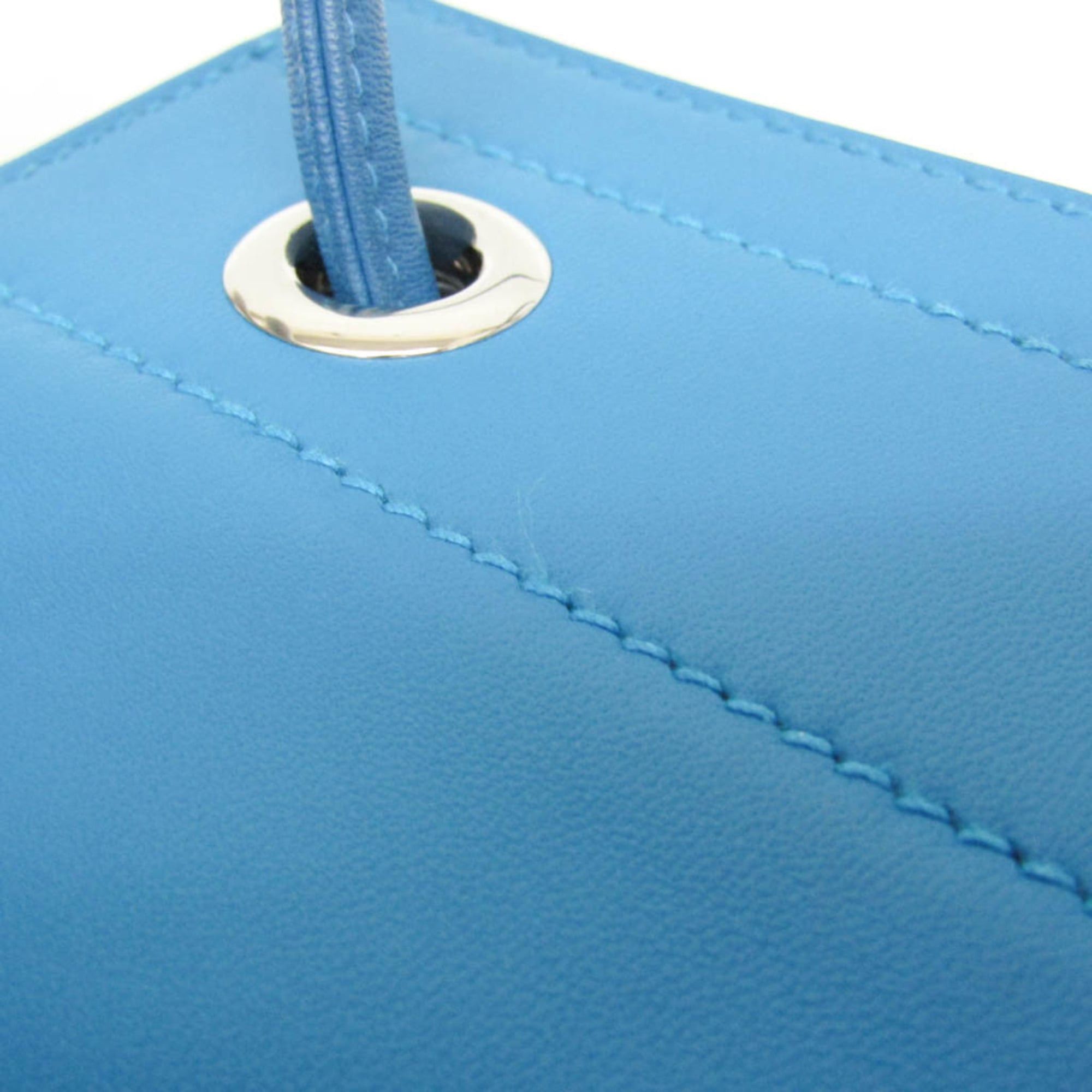 Hermes Hermes Aline Mini H082365CKAA Women's Agneau Milo,Swift Leather Shoulder Bag Blue Size ONE SIZE - 9 Thumbnail