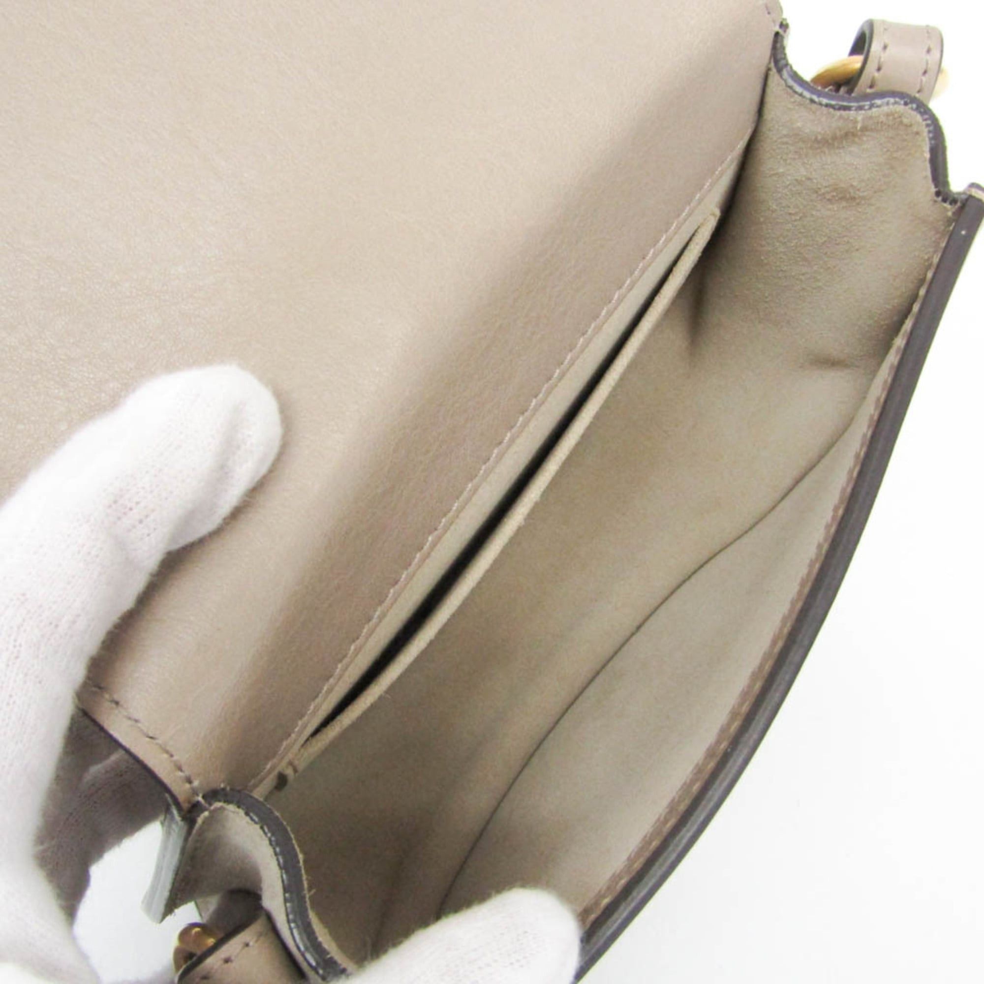 Chloe Chloé Nile Women's Leather,Suede Handbag,Shoulder Bag Grayish Size ONE SIZE - 4 Thumbnail