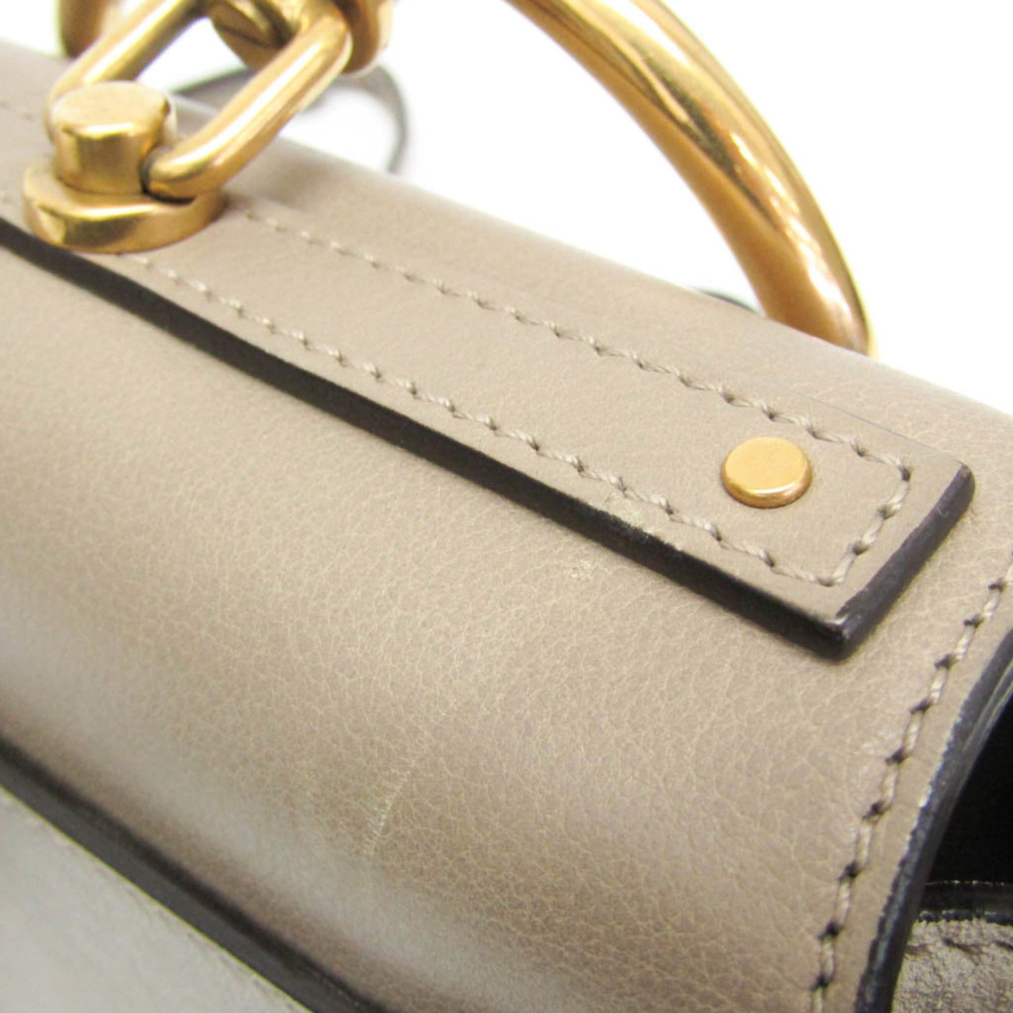 Chloe Chloé Nile Women's Leather,Suede Handbag,Shoulder Bag Grayish Size ONE SIZE - 8 Thumbnail