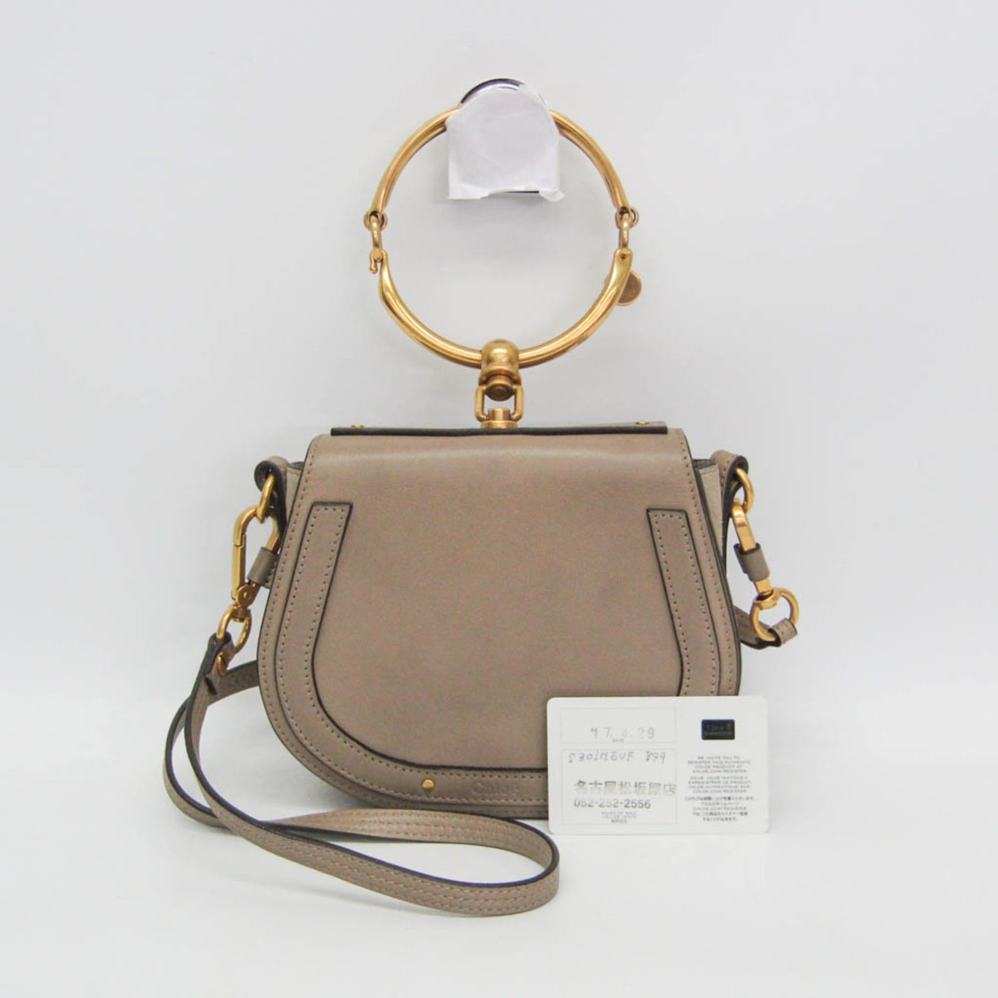 Chloe Chloé Nile Women's Leather,Suede Handbag,Shoulder Bag Grayish Size ONE SIZE - 2 Thumbnail
