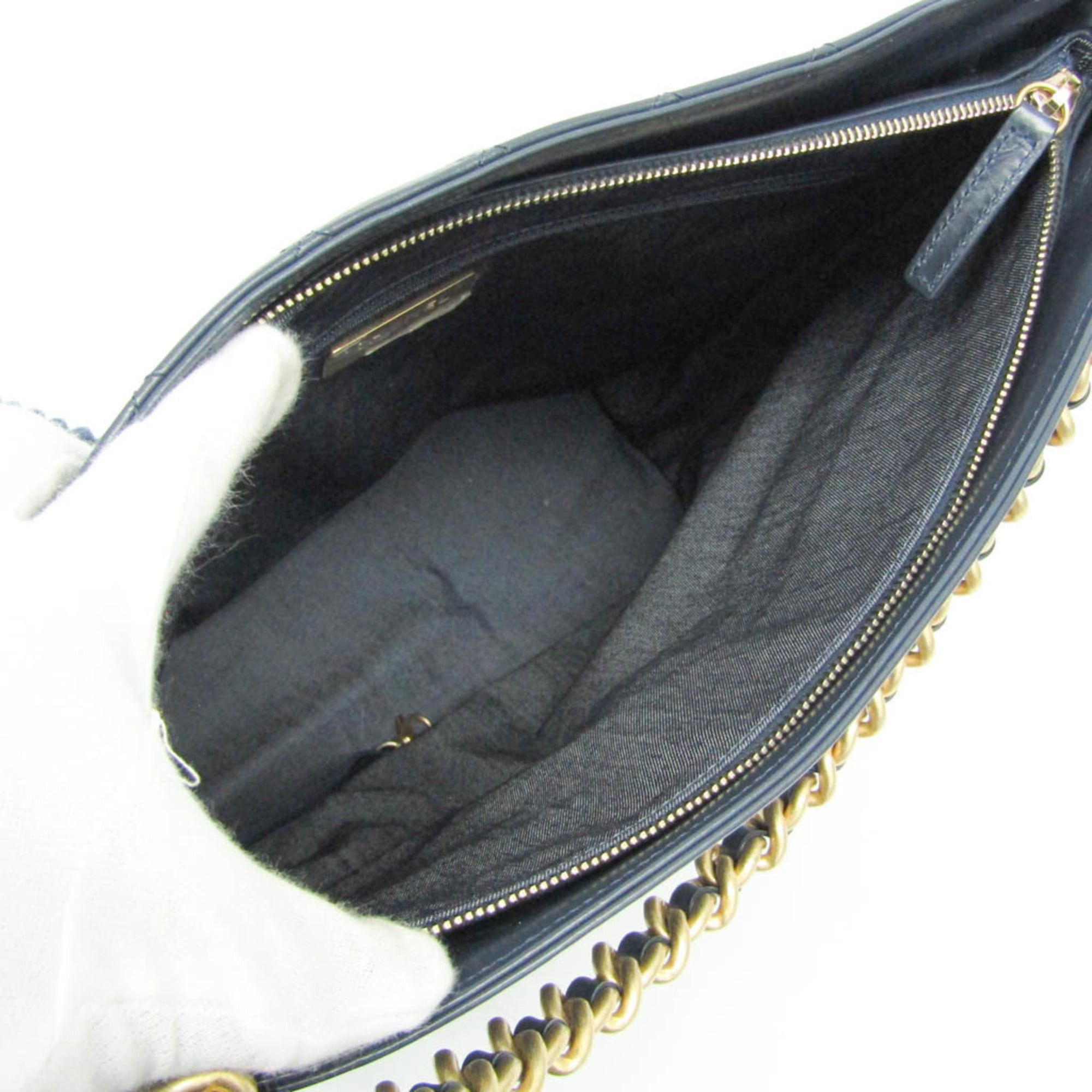 Chanel Chanel Matelasse Chain Handle 2-way Bag Women's Leather Handbag,Shoulder Bag Navy Size ONE SIZE - 4 Thumbnail