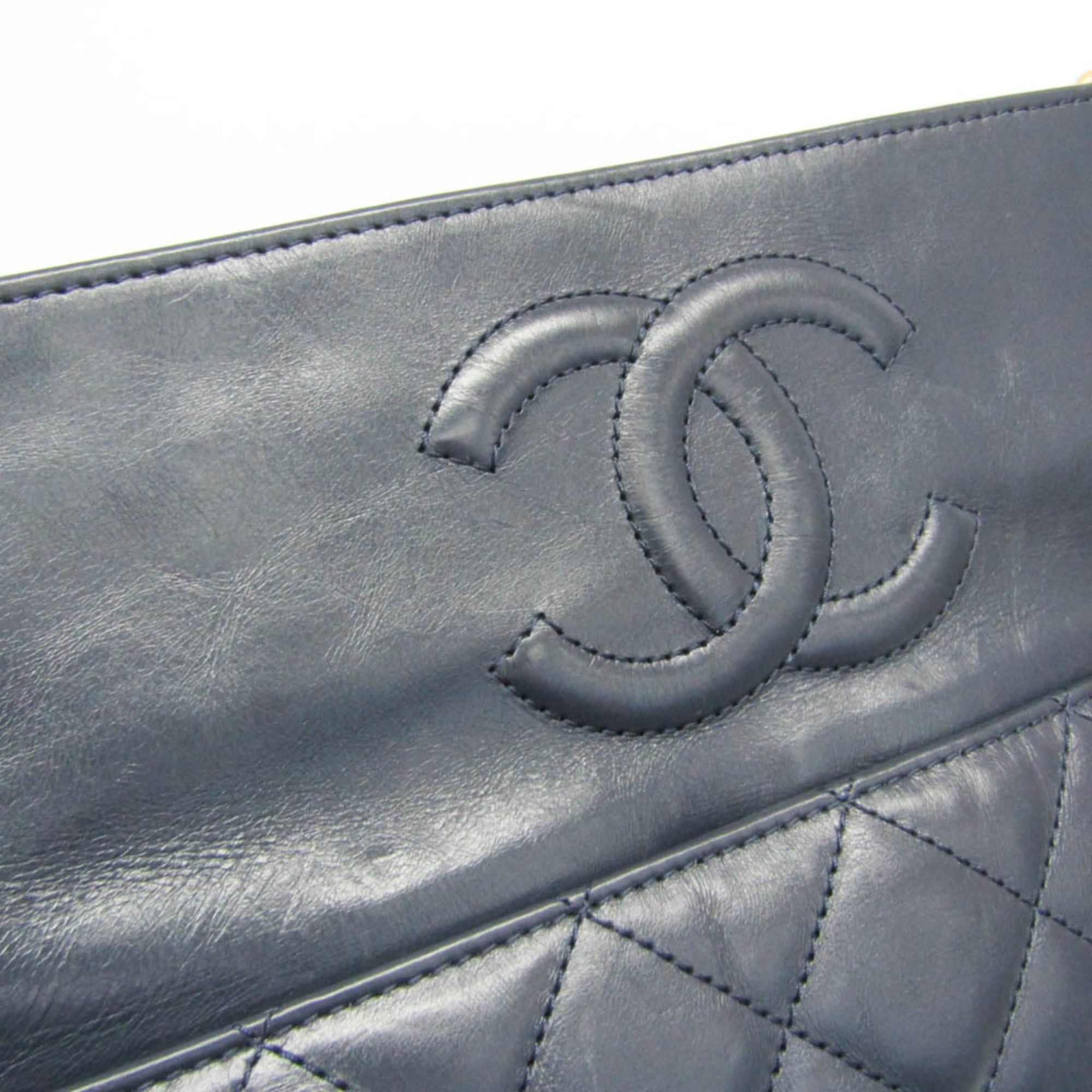 Chanel Chanel Matelasse Chain Handle 2-way Bag Women's Leather Handbag,Shoulder Bag Navy Size ONE SIZE - 9 Thumbnail