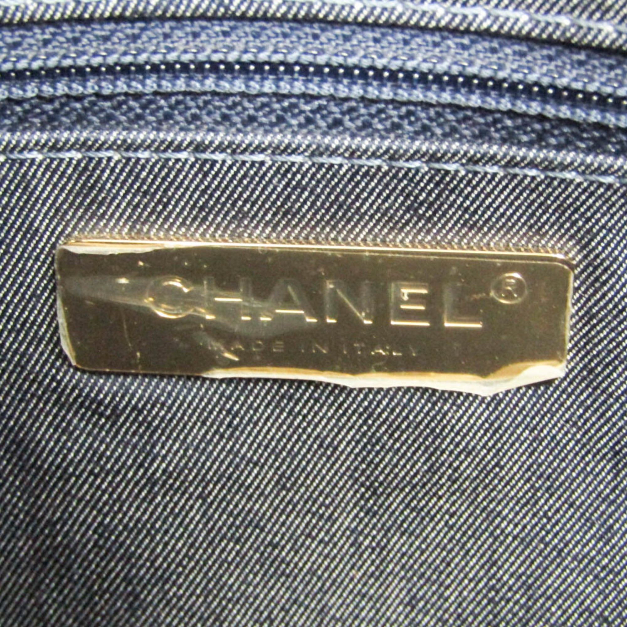 Chanel Chanel Matelasse Chain Handle 2-way Bag Women's Leather Handbag,Shoulder Bag Navy Size ONE SIZE - 17 Thumbnail