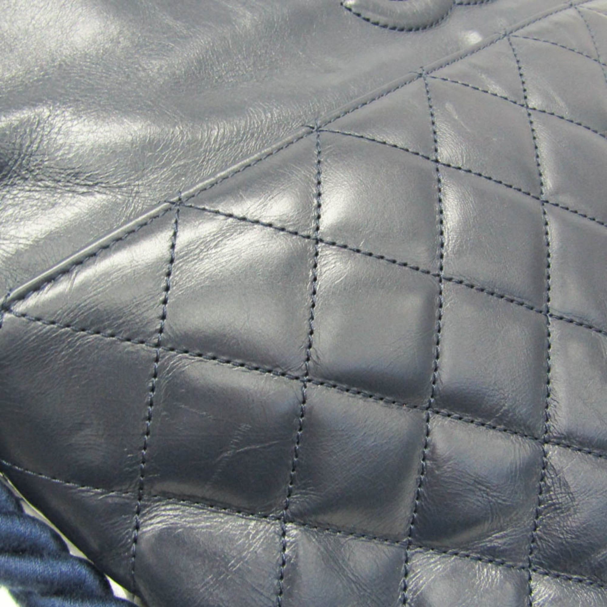 Chanel Chanel Matelasse Chain Handle 2-way Bag Women's Leather Handbag,Shoulder Bag Navy Size ONE SIZE - 10 Thumbnail