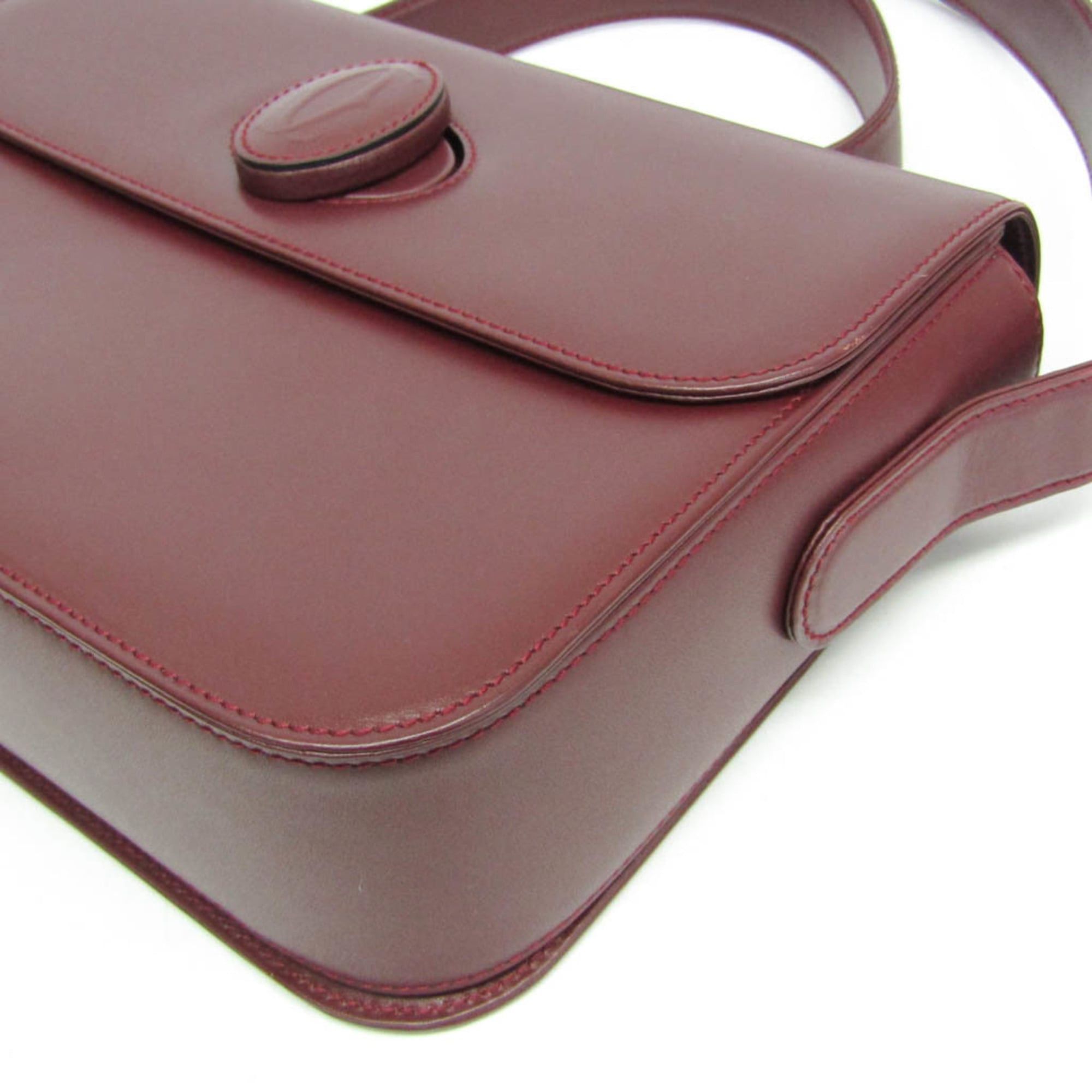 Cartier Cartier Must Women's Leather Shoulder Bag Bordeaux Size ONE SIZE - 5 Thumbnail