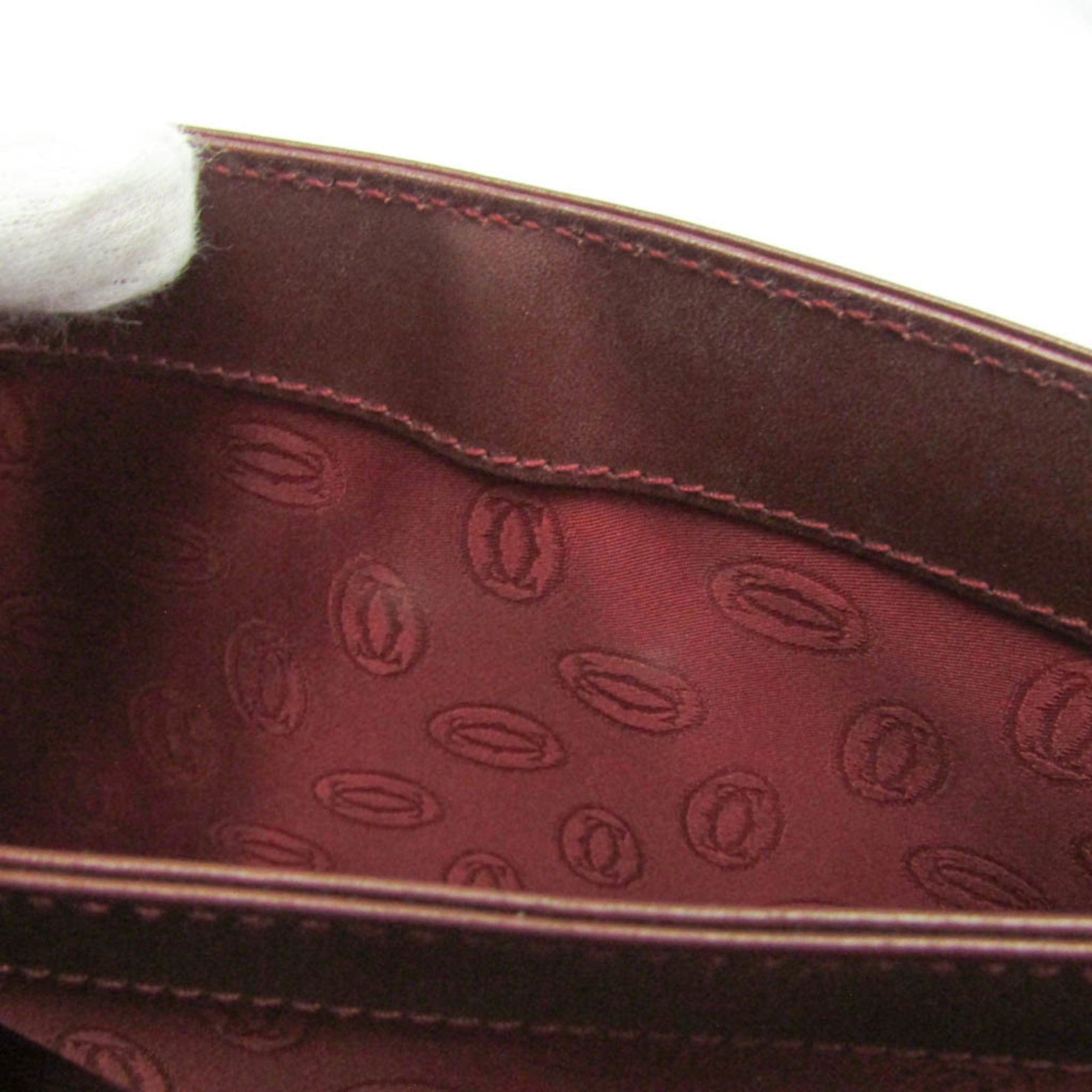 Cartier Cartier Must Women's Leather Shoulder Bag Bordeaux Size ONE SIZE - 12 Thumbnail