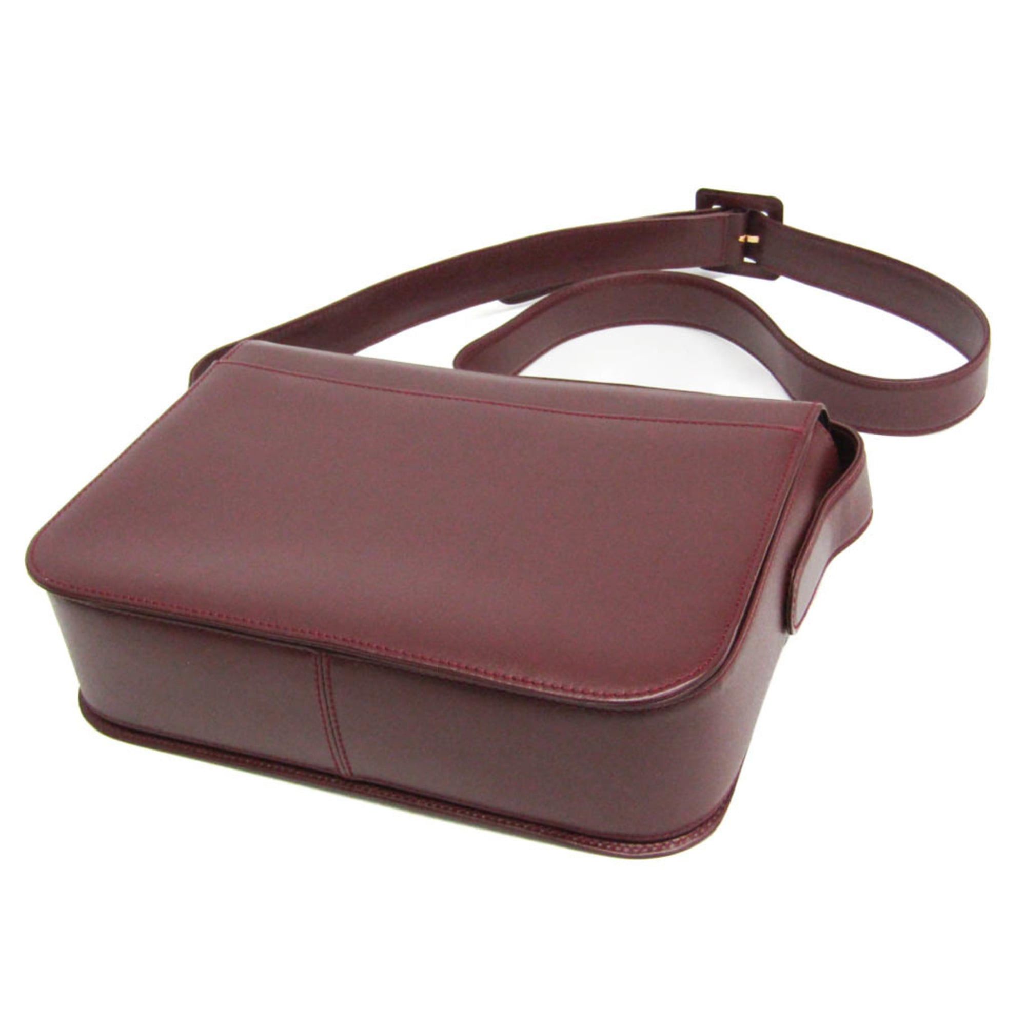 Cartier Cartier Must Women's Leather Shoulder Bag Bordeaux Size ONE SIZE - 3 Thumbnail