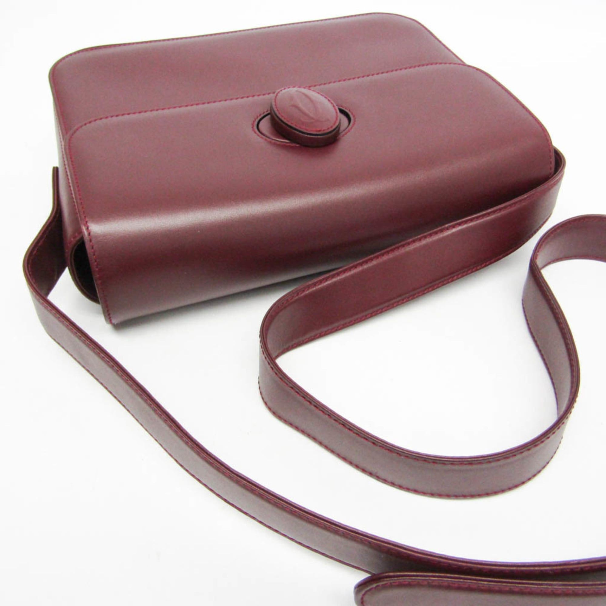 Cartier Cartier Must Women's Leather Shoulder Bag Bordeaux Size ONE SIZE - 9 Thumbnail