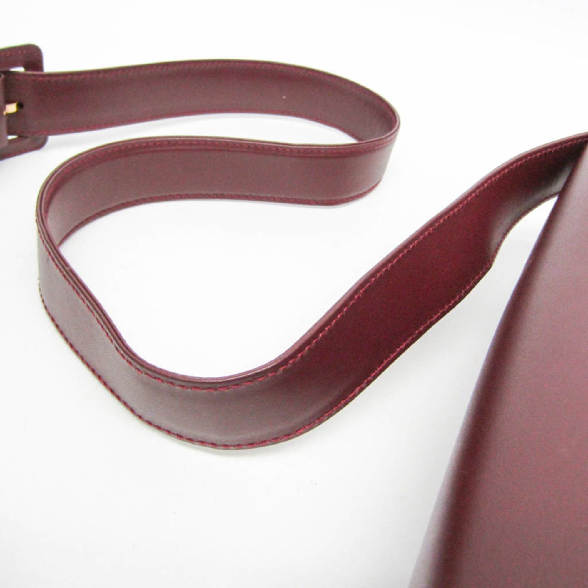 Cartier Cartier Must Women's Leather Shoulder Bag Bordeaux Size ONE SIZE - 10 Thumbnail