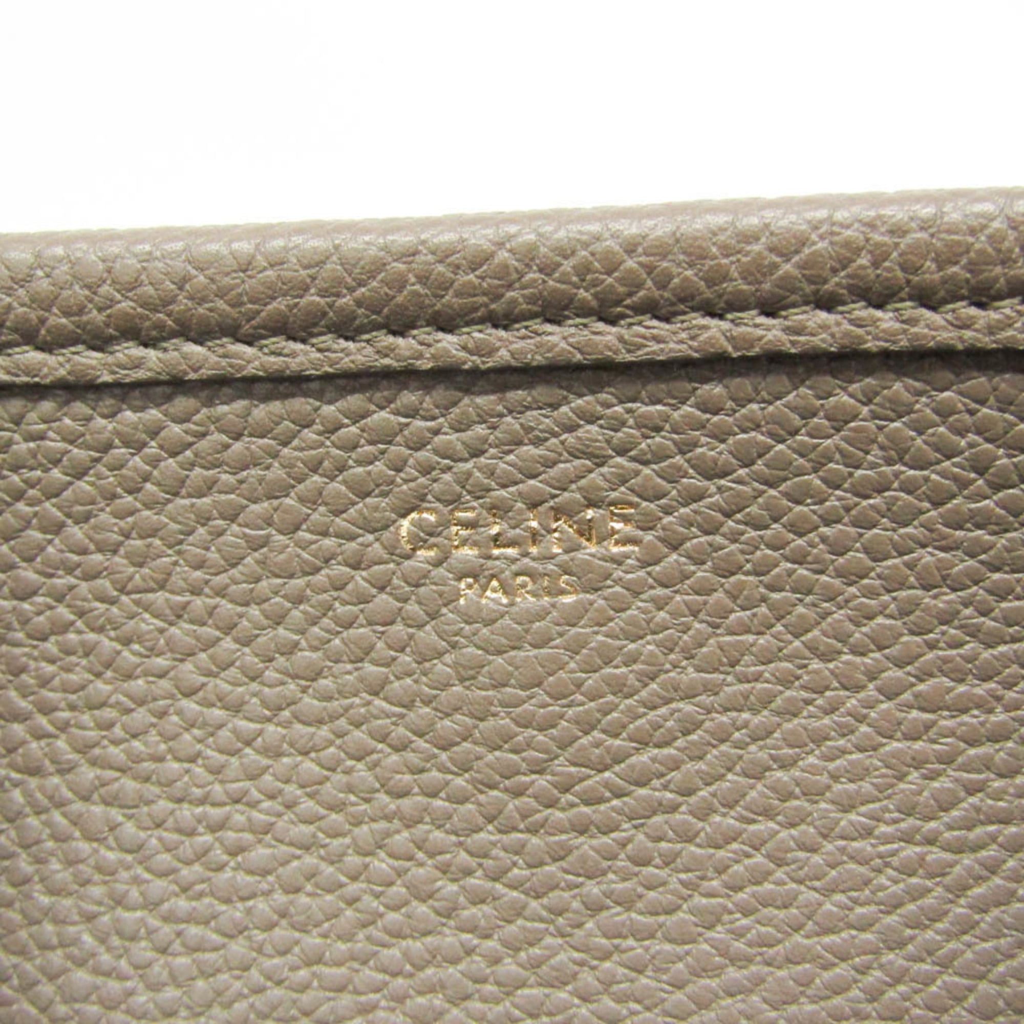 Celine Celine Small Fold Cabas 194073 Women's Leather Handbag,Shoulder Bag Gray Brown Size ONE SIZE - 12 Thumbnail