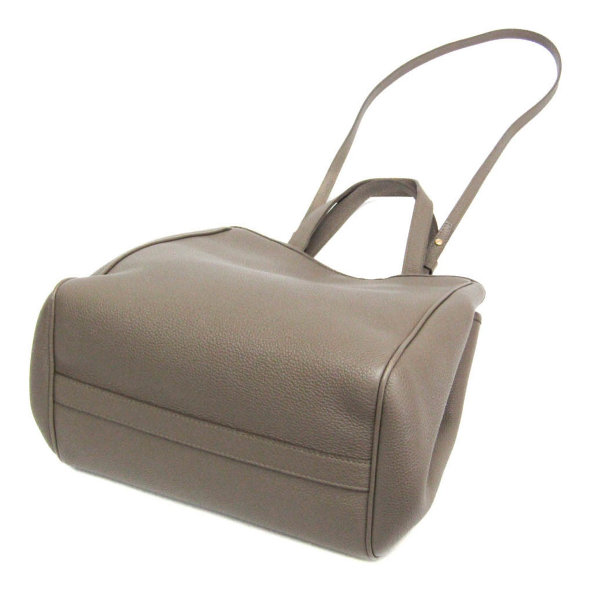 Celine Celine Small Fold Cabas 194073 Women's Leather Handbag,Shoulder Bag Gray Brown Size ONE SIZE - 3 Thumbnail