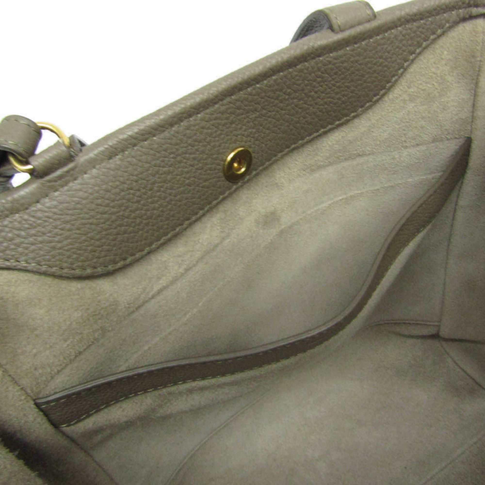 Celine Celine Small Fold Cabas 194073 Women's Leather Handbag,Shoulder Bag Gray Brown Size ONE SIZE - 11 Thumbnail