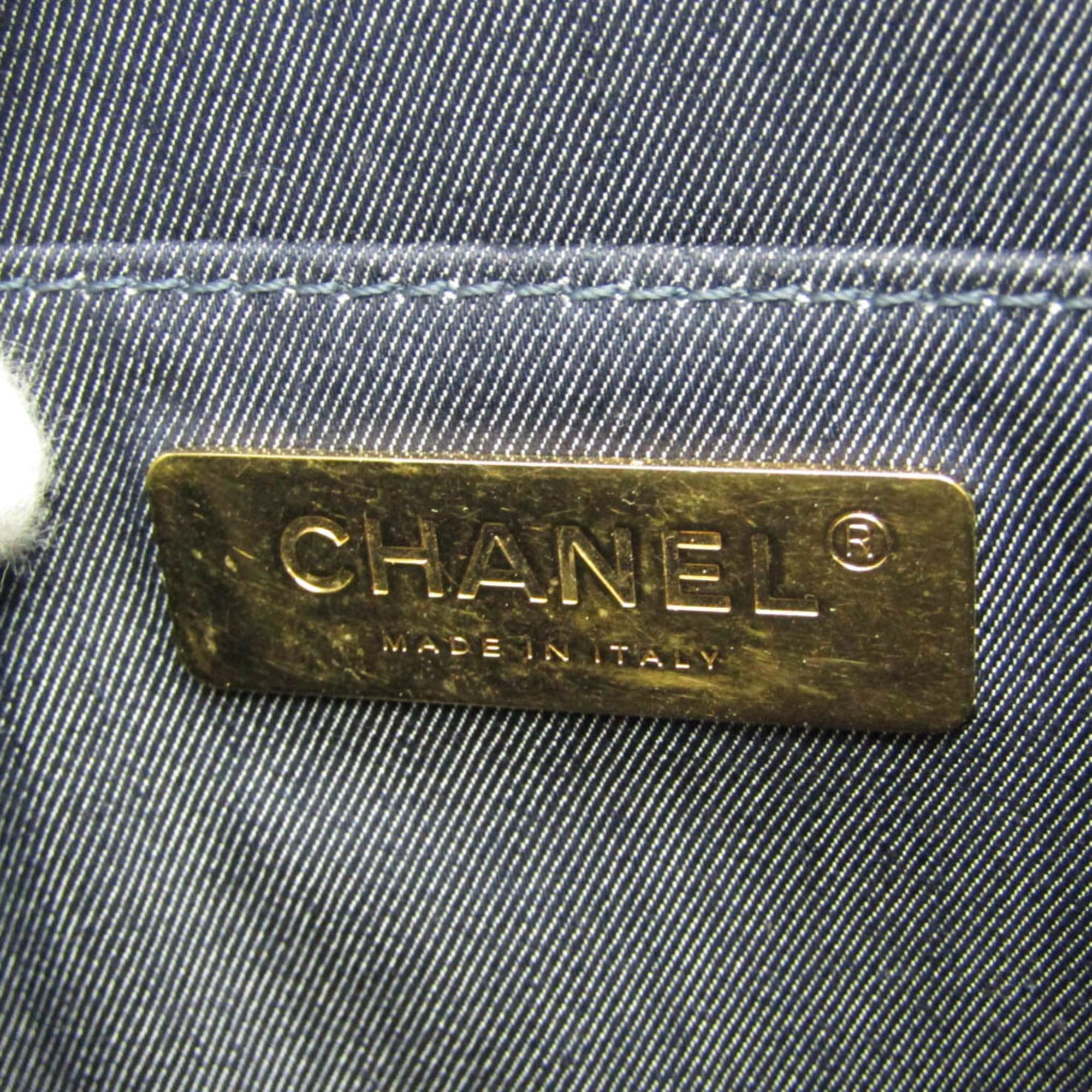 Chanel Chanel Coco Mark Round Chain Shoulder Bag Women's Leather Handbag,Shoulder Bag Black,Light Beige Size ONE SIZE - 14 Thumbnail