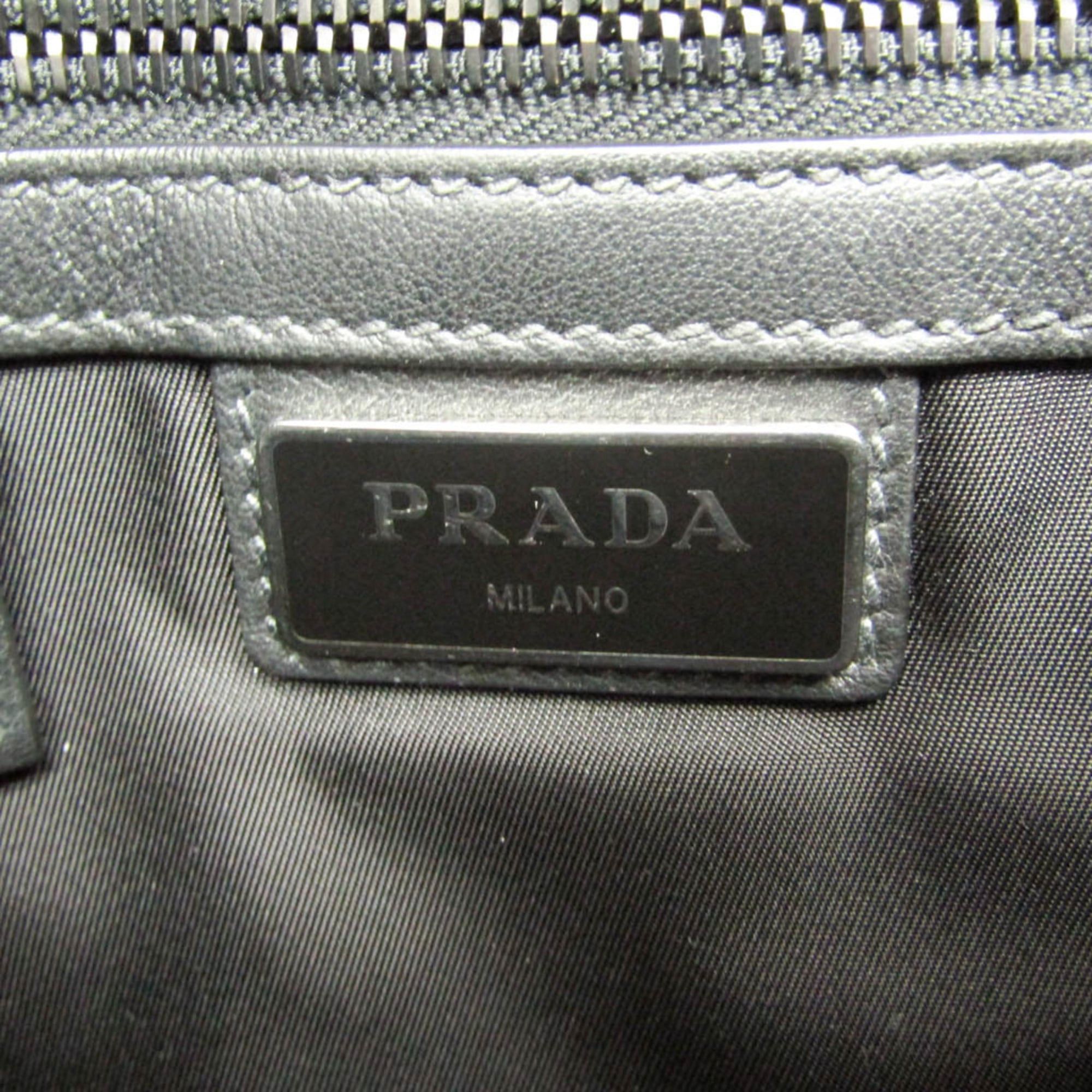 Prada Prada Men,Women Leather Shoulder Bag Black Size ONE SIZE - 9 Thumbnail