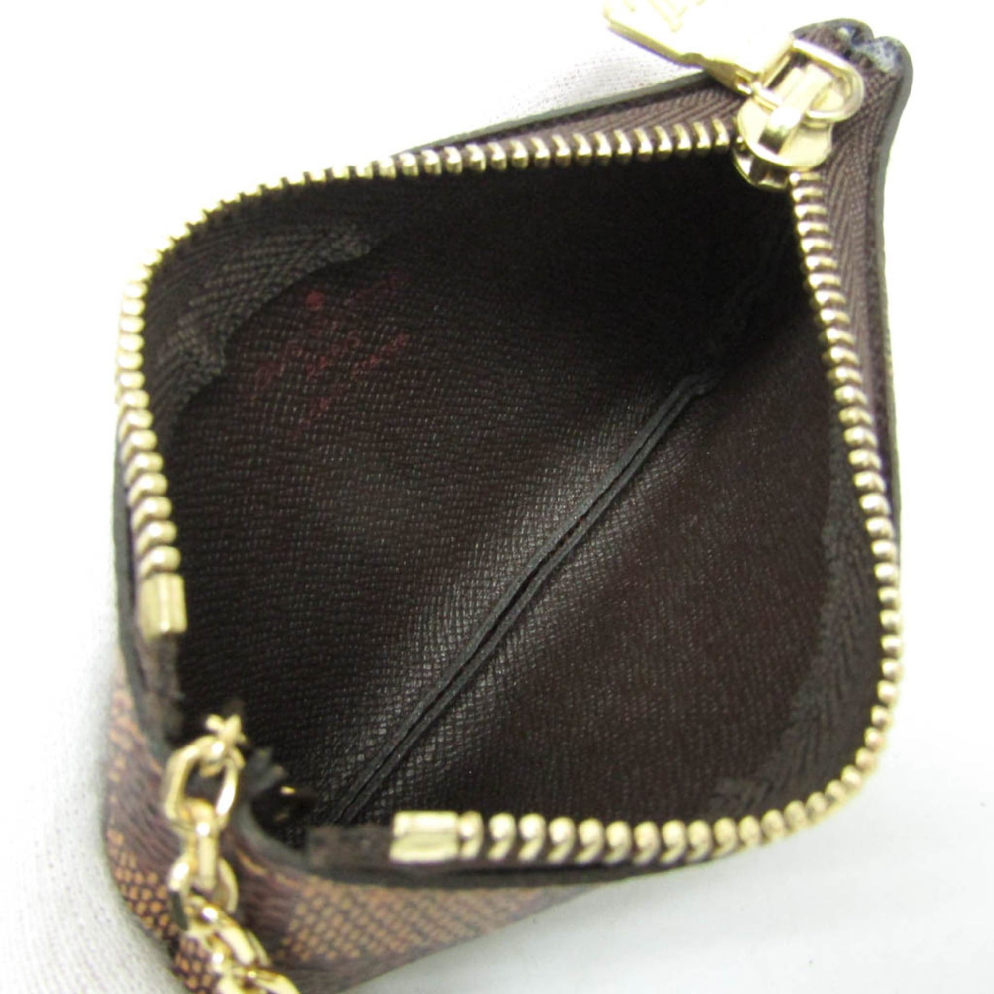 Louis Vuitton Louis Vuitton Damier Pochette Kure N62658 Men,Women Damier Canvas Coin Purse/coin Case Ebene Size ONE SIZE - 3 Thumbnail