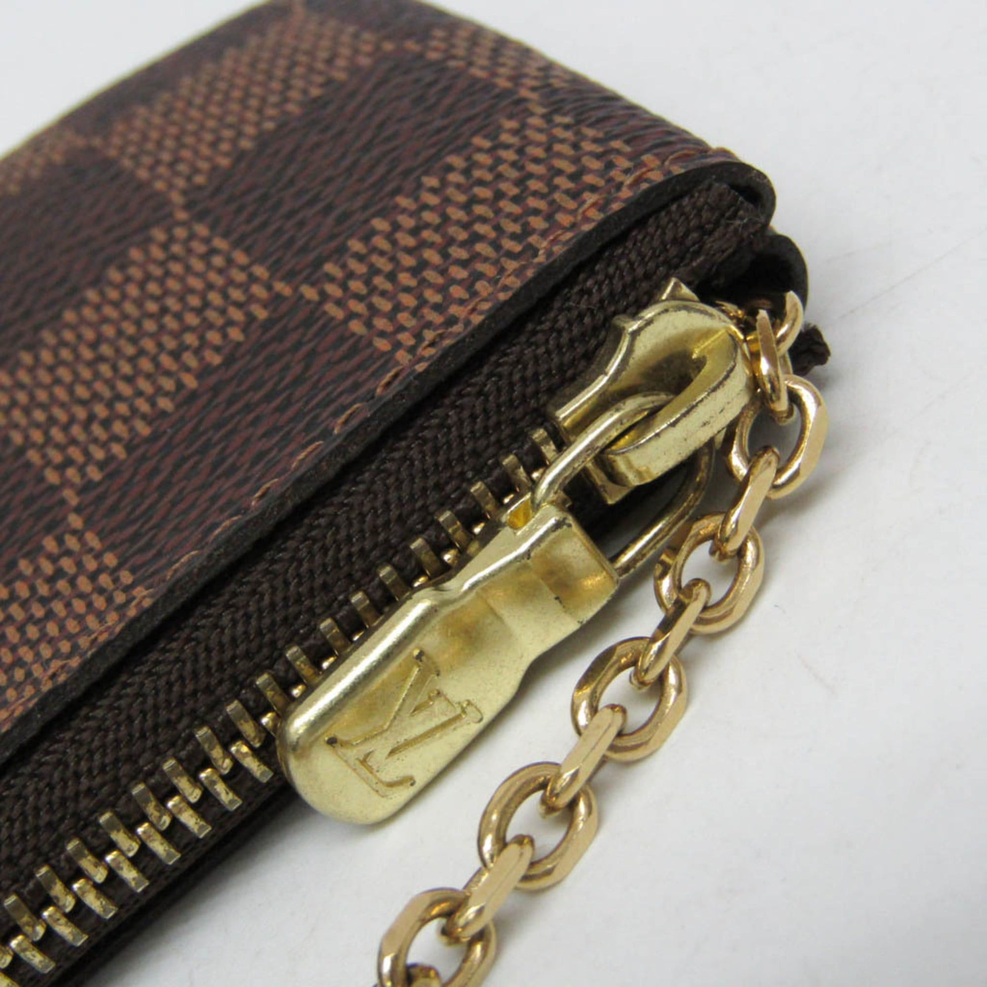 Louis Vuitton Louis Vuitton Damier Pochette Kure N62658 Men,Women Damier Canvas Coin Purse/coin Case Ebene Size ONE SIZE - 5 Thumbnail