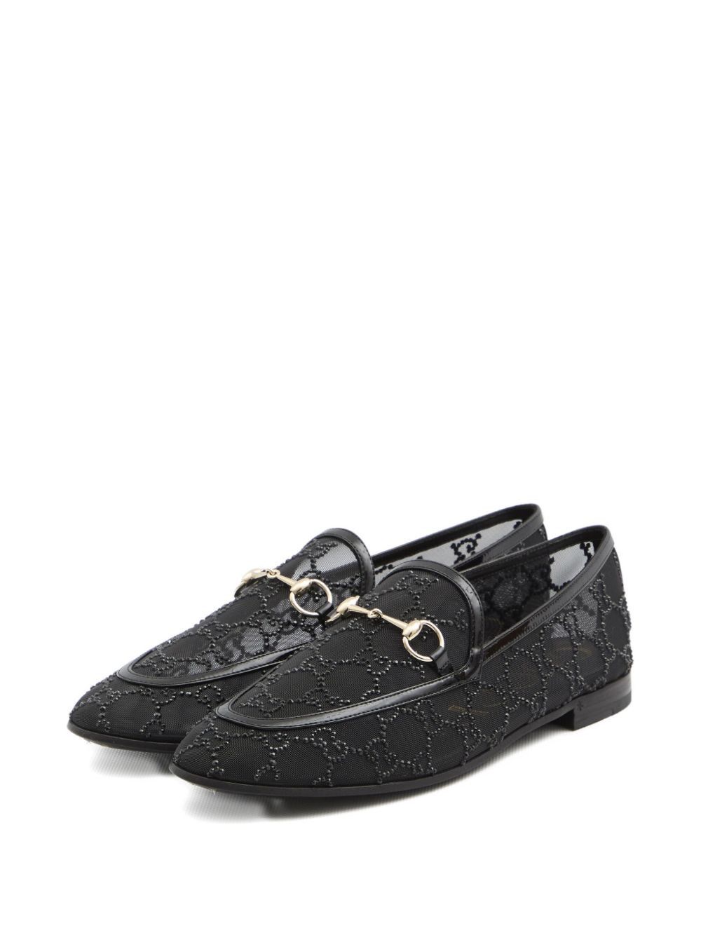 Gucci NEW JORDAAN GG CRYSTAL LOAFERS Size US 7 / IT 37 - 2 Thumbnail