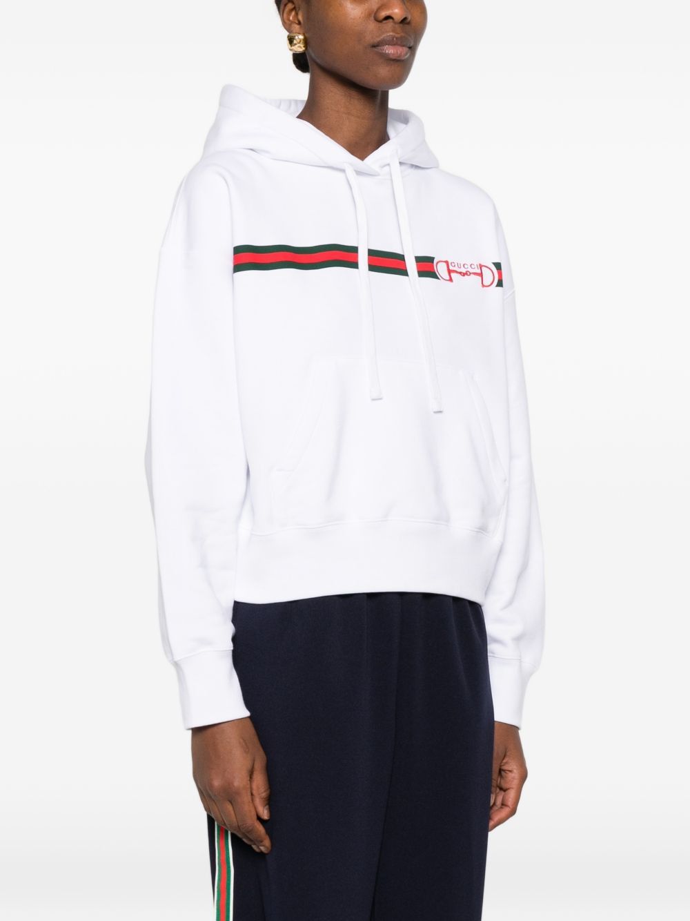 Gucci LOGO COTTON HOODIE Size L / US 10 / IT 46 - 5 Thumbnail