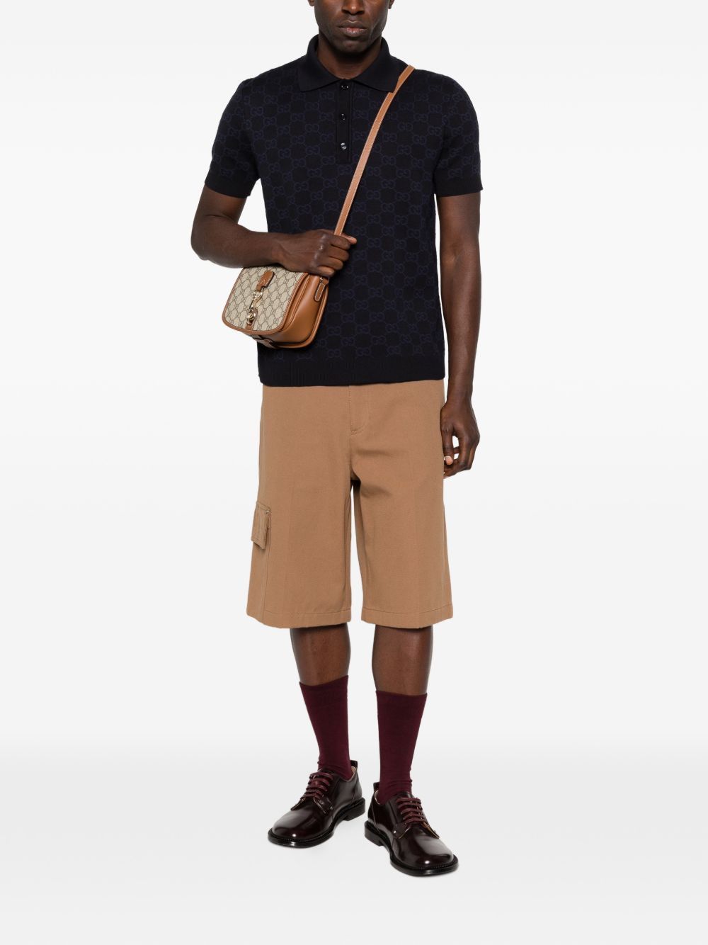 Gucci GG COTTON AND SILK POLO SHIRT Size US L / EU 52-54 / 3 - 5 Thumbnail
