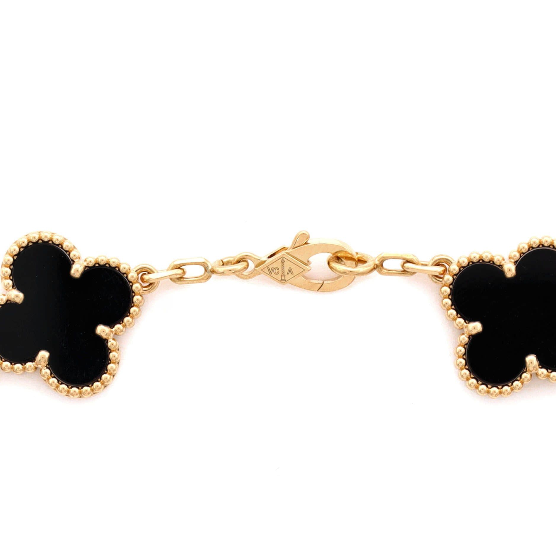 Van Cleef & Arpels Vintage Alhambra 5 Motifs Bracelet Size ONE SIZE - 4 Thumbnail