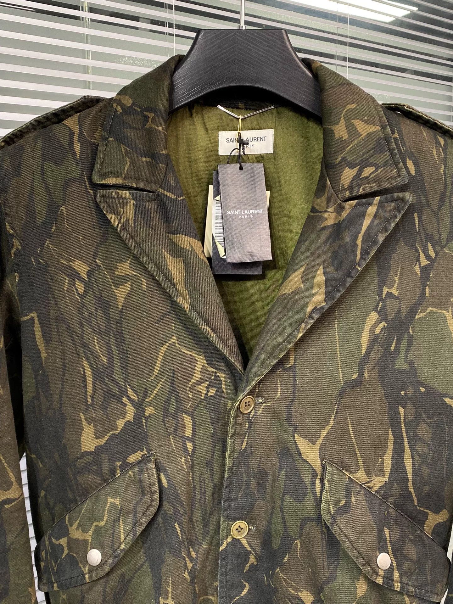 Saint Laurent Paris Saint Laurent Camouflage Biker Jacket Size US M / EU 48-50 / 2 - 6 Thumbnail