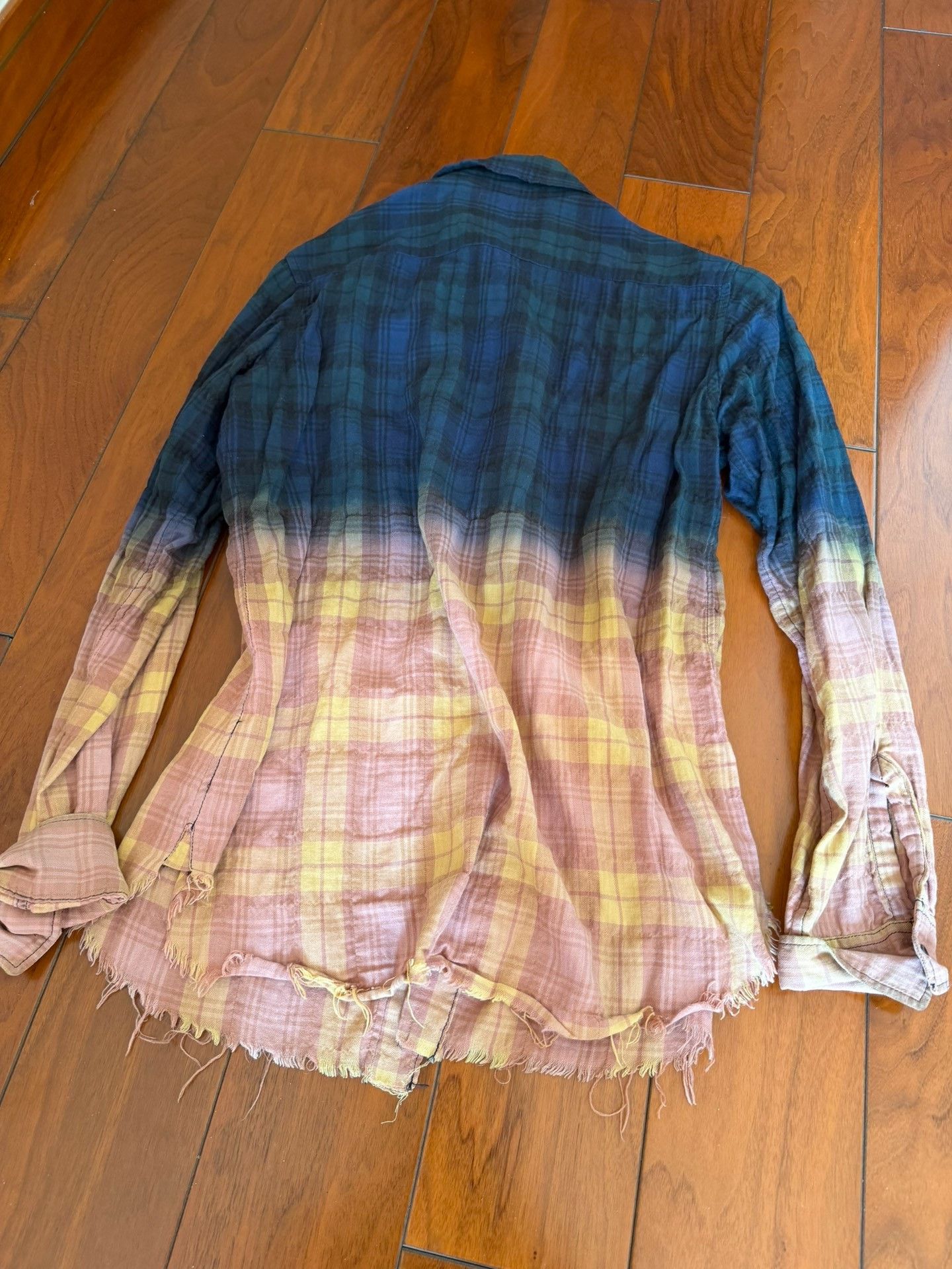 Hedi Slimane Saint Laurent Gradient Plaid Shirt S Size US S / EU 44-46 / 1 - 3 Thumbnail
