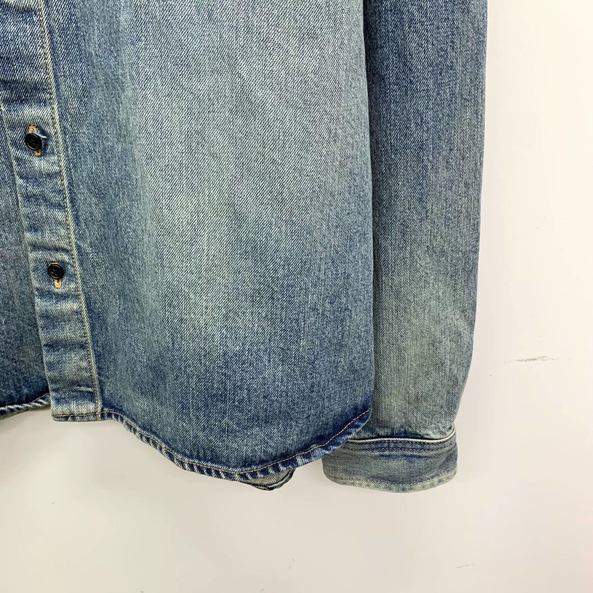 Yves Saint Laurent Yves Saint Laurent Blue Denim Shirt Size US XL / EU 56 / 4 - 4 Thumbnail