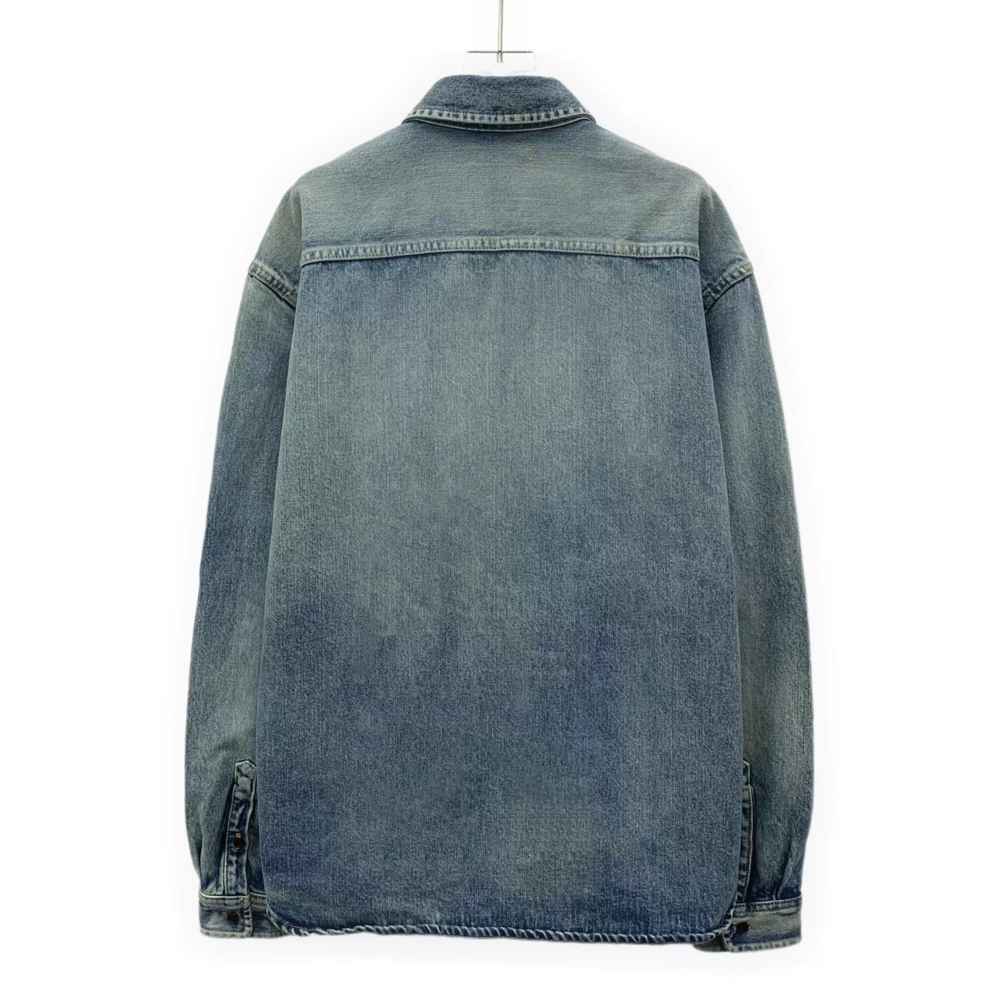 Yves Saint Laurent Yves Saint Laurent Blue Denim Shirt Size US XL / EU 56 / 4 - 2 Thumbnail