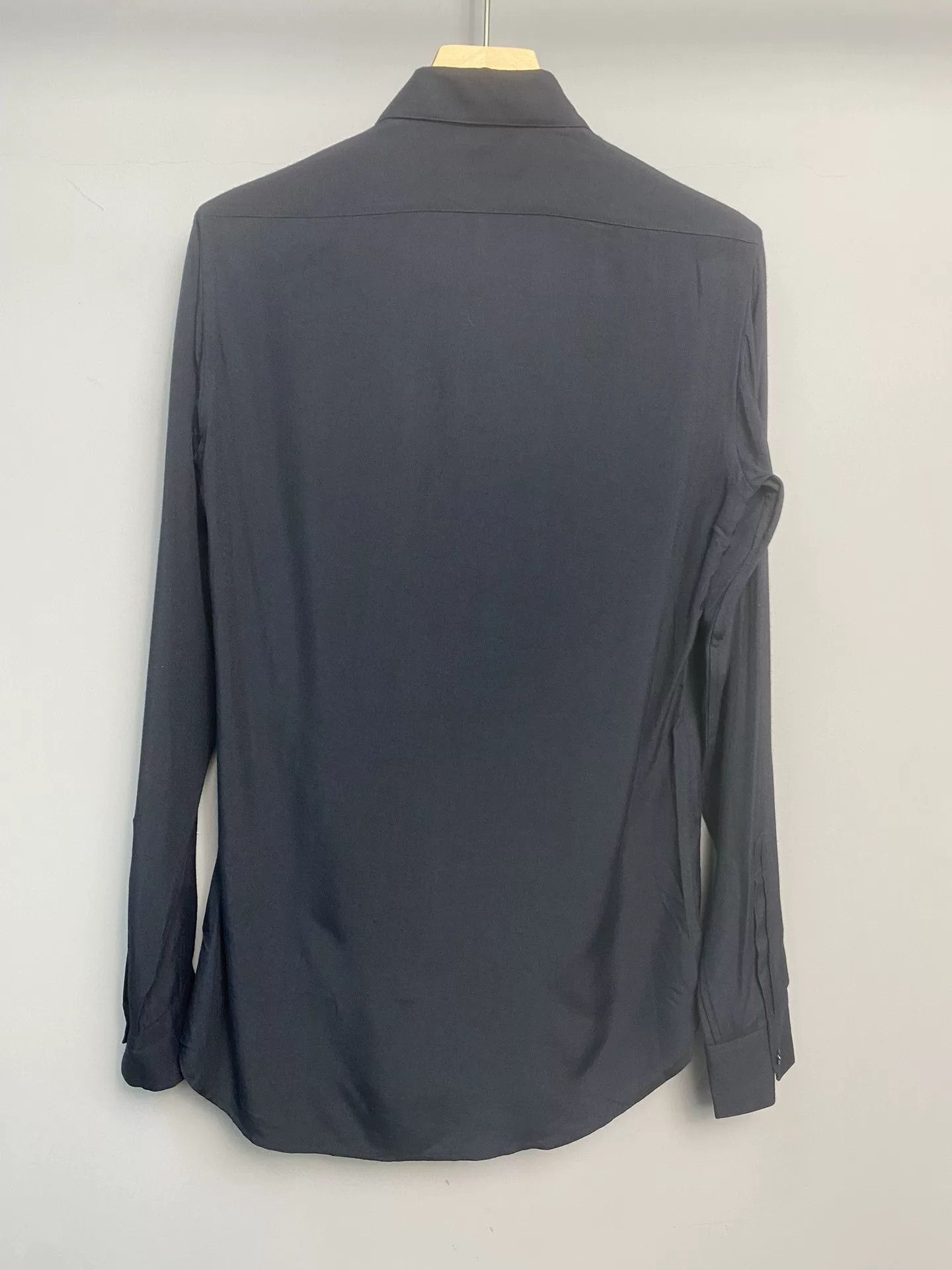 Saint Laurent Paris Saint Laurent Dark Blue Chain Detail Shirt Size US XXS / EU 40 - 2 Thumbnail