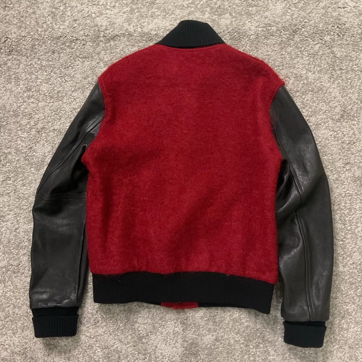 Saint Laurent Paris Saint Laurent Leather Sleeve Varsity Jacket Size US S / EU 44-46 / 1 - 4 Thumbnail