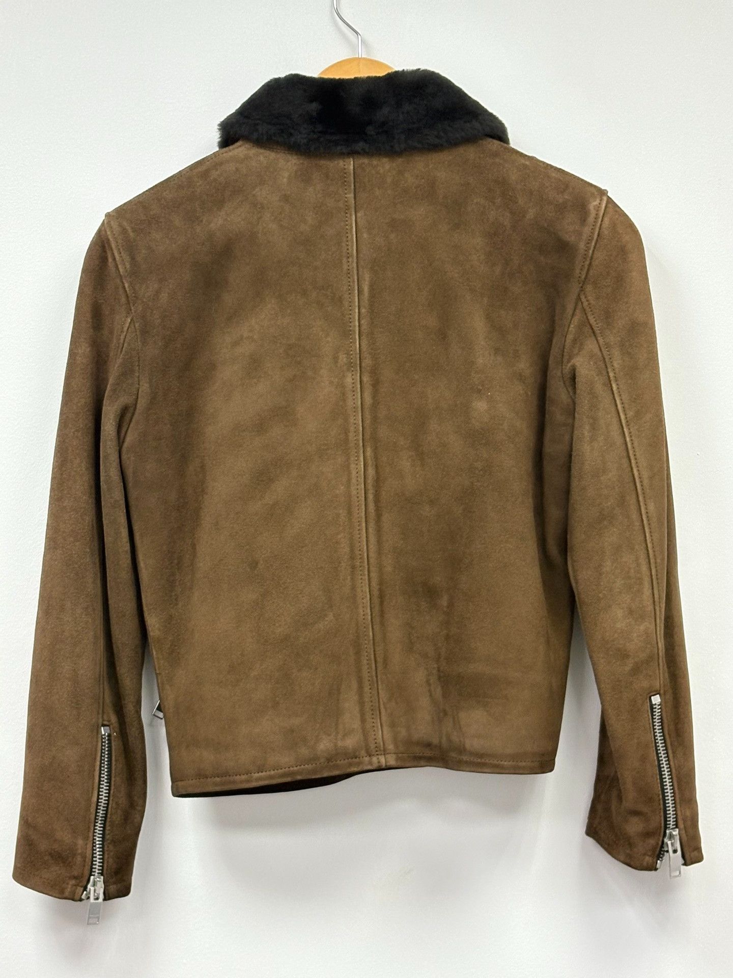 Saint Laurent Paris Saint Laurent Brown Suede Biker Jacket Size XS / US 0-2 / IT 36-38 - 2 Thumbnail
