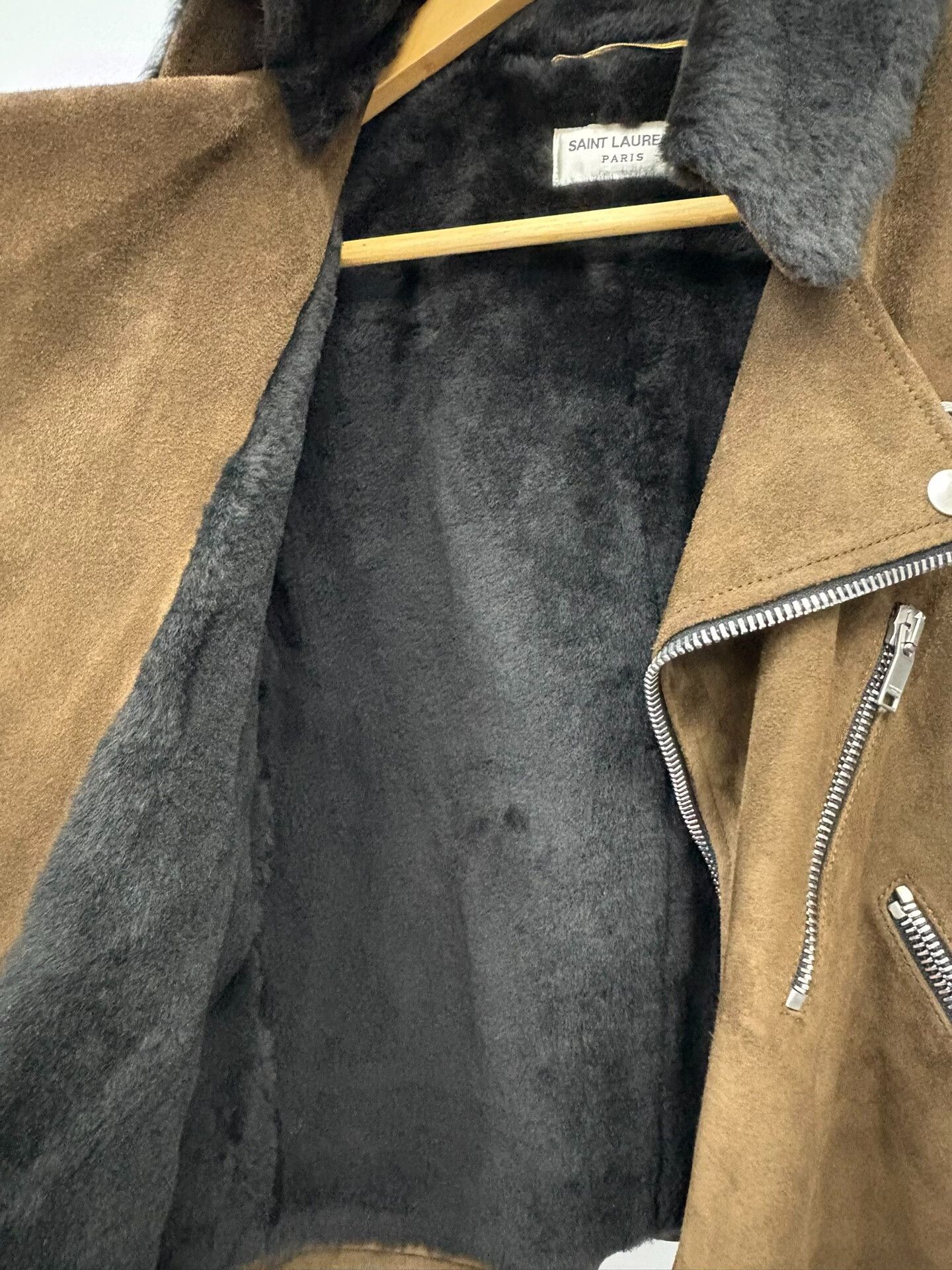 Saint Laurent Paris Saint Laurent Brown Suede Biker Jacket Size XS / US 0-2 / IT 36-38 - 5 Thumbnail