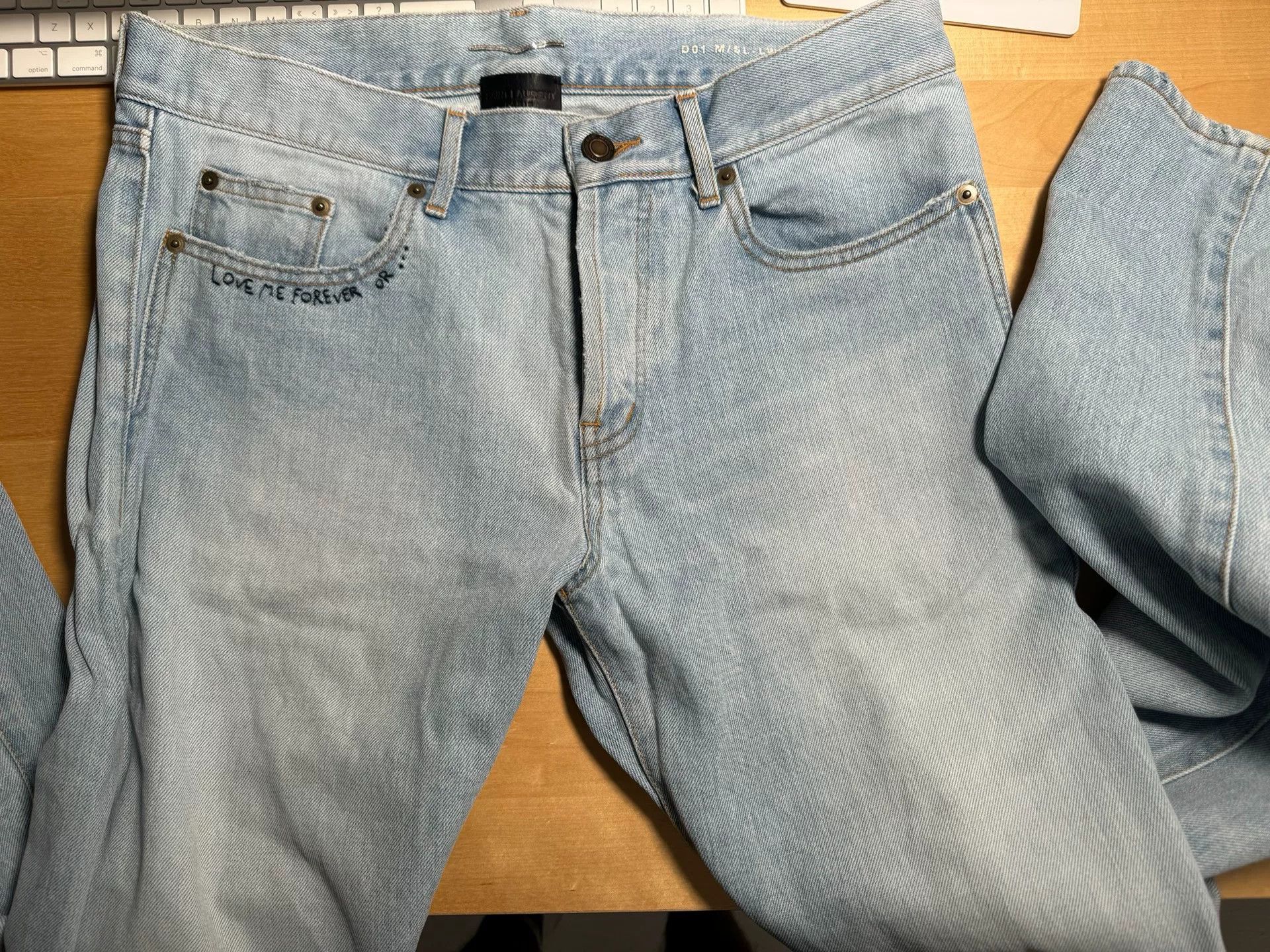 Saint Laurent Paris Saint Laurent Light Blue Jeans Size US 31 - 2 Thumbnail