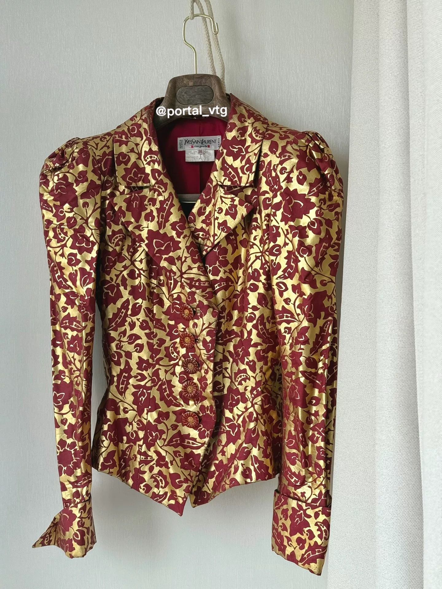 Yves Saint Laurent 90s Yves Saint Laurent Floral Jacket Size XS / US 0-2 / IT 36-38 - 3 Thumbnail