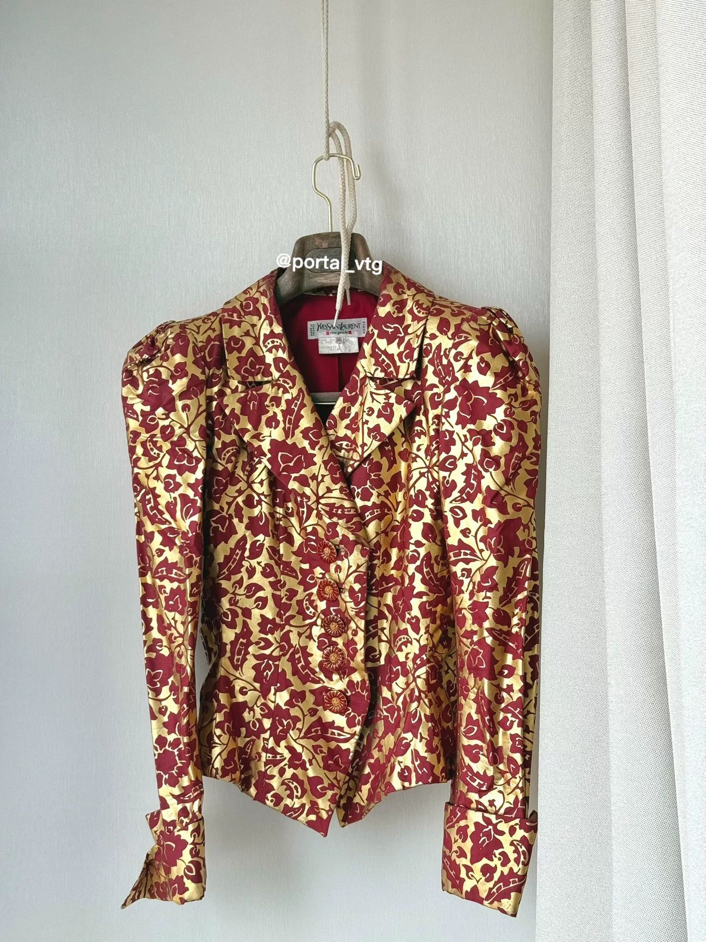 Yves Saint Laurent 90s Yves Saint Laurent Floral Jacket Size XS / US 0-2 / IT 36-38 - 6 Thumbnail