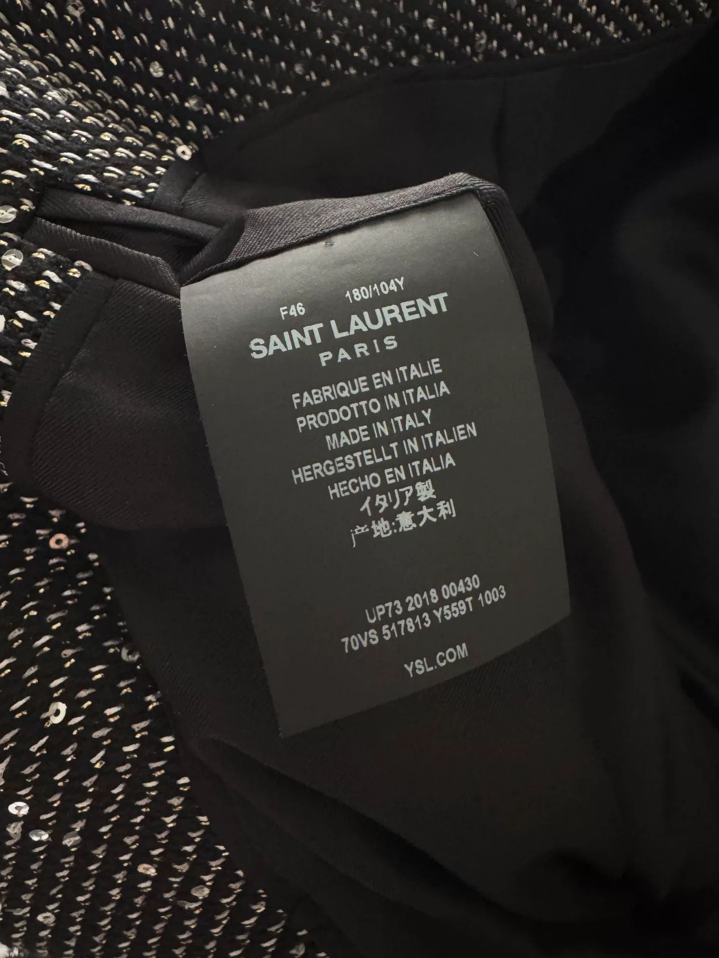 Yves Saint Laurent Saint Laurent YSL Sequined Blazer Size US M / EU 48-50 / 2 - 7 Thumbnail