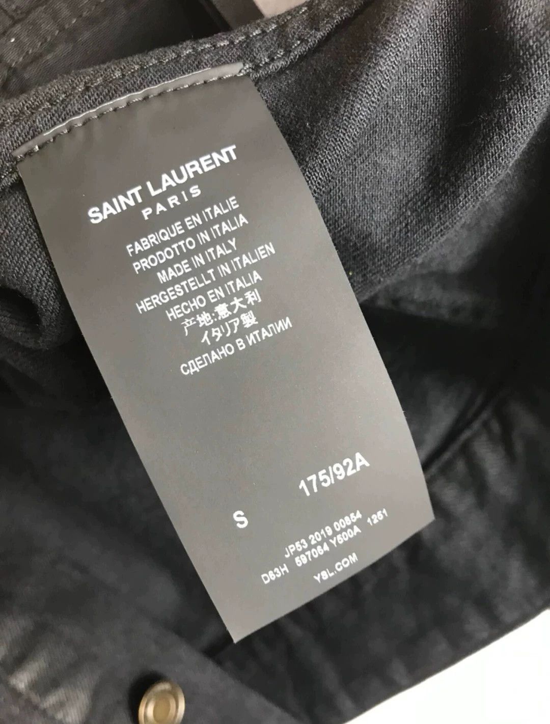 Saint Laurent Paris Saint Laurent Black Denim Jacket Size US S / EU 44-46 / 1 - 4 Thumbnail