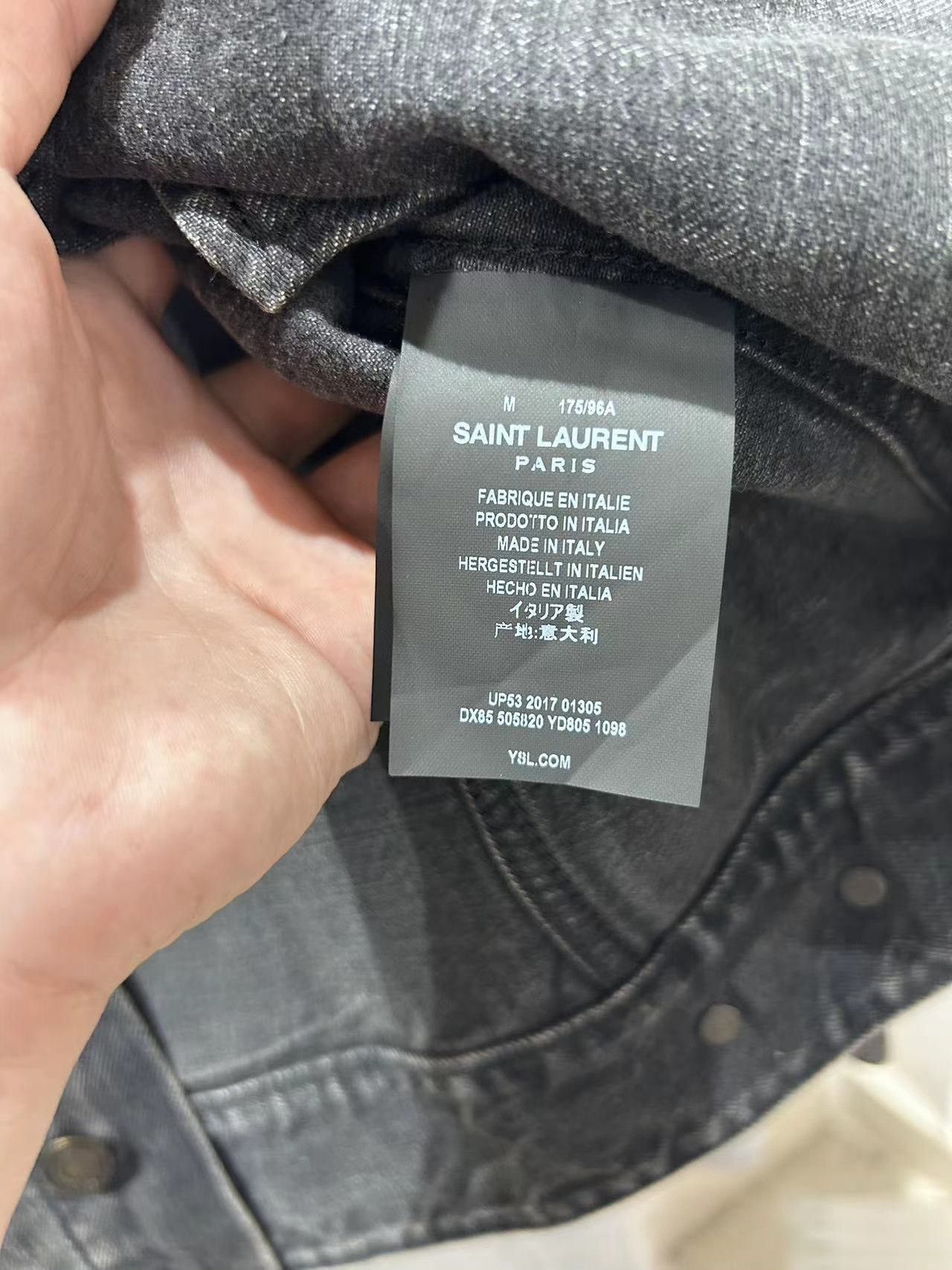 Saint Laurent Paris Saint Laurent FW21 Black Denim Jacket Size US M / EU 48-50 / 2 - 7 Thumbnail