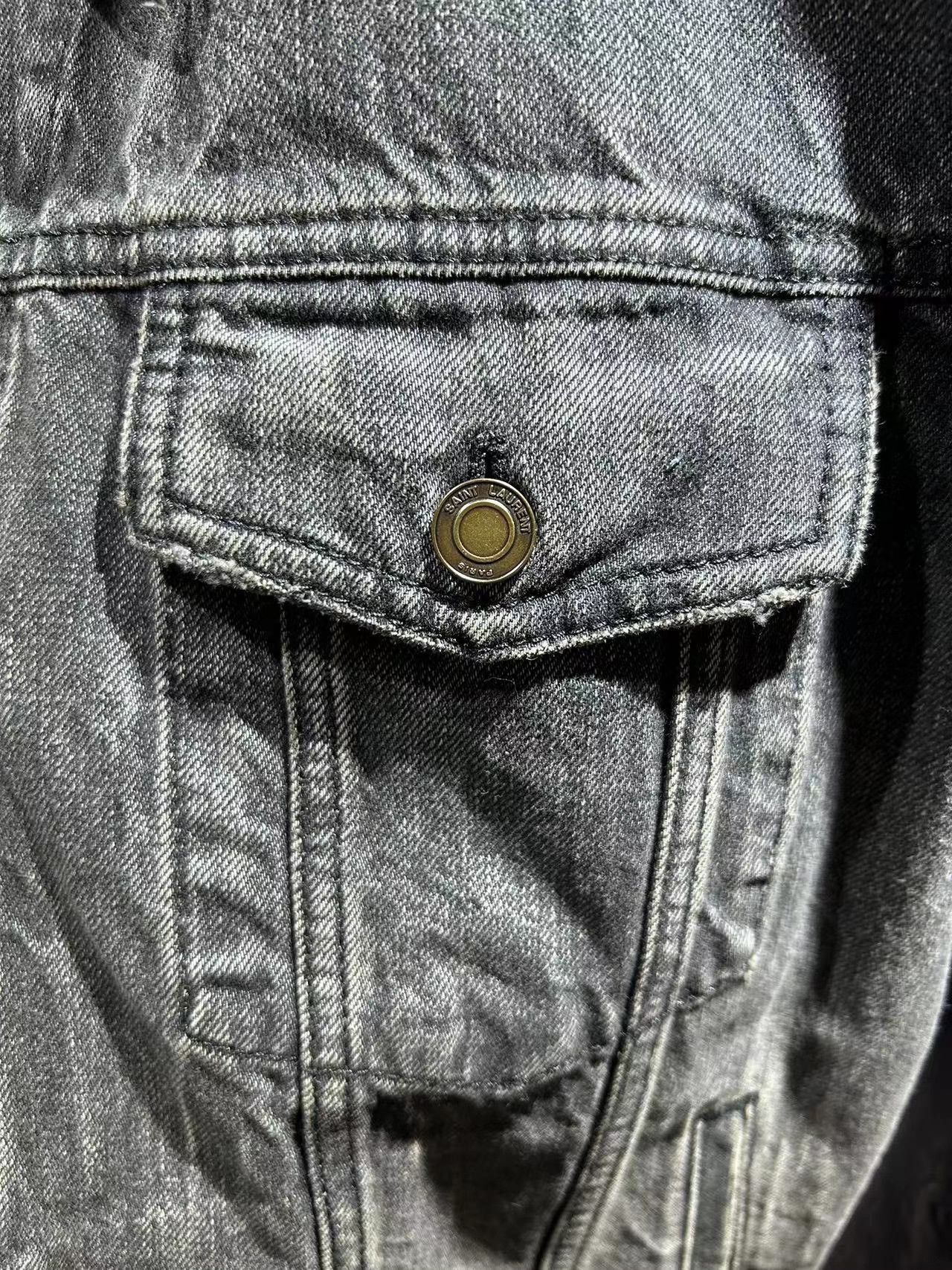 Saint Laurent Paris Saint Laurent FW21 Black Denim Jacket Size US M / EU 48-50 / 2 - 3 Thumbnail