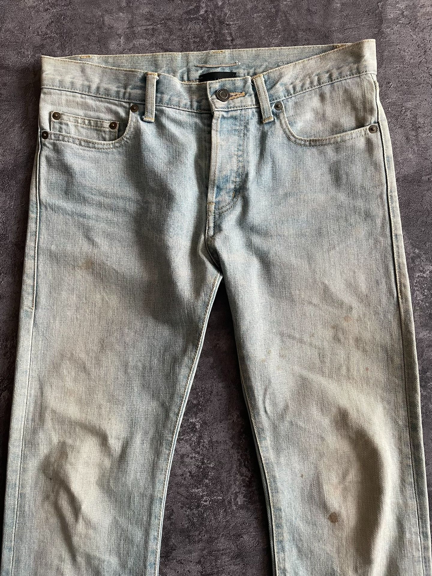 Hedi Slimane Saint Laurent Light Blue Denim Jeans Size US 28 / EU 44 - 3 Thumbnail