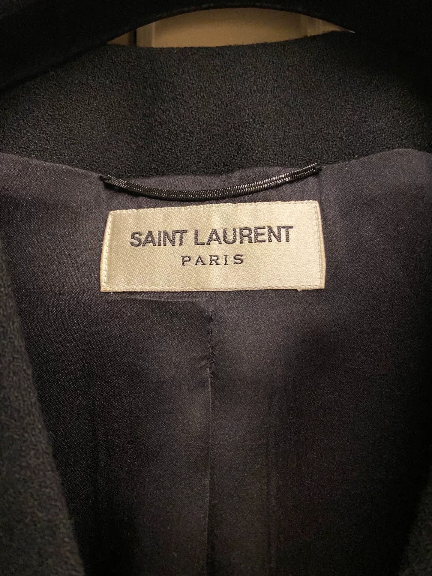 Saint Laurent Paris Saint Laurent Black Structured Cropped Blazer Size XXS / US 00 / IT 34 - 2 Thumbnail