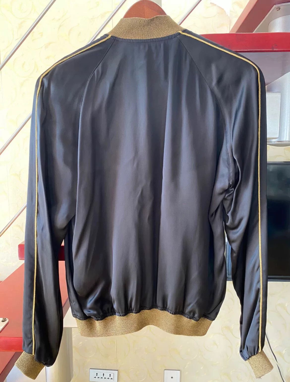 Saint Laurent Paris Saint Laurent 2014 Gold Trim Bomber Jacket Size US M / EU 48-50 / 2 - 2 Thumbnail