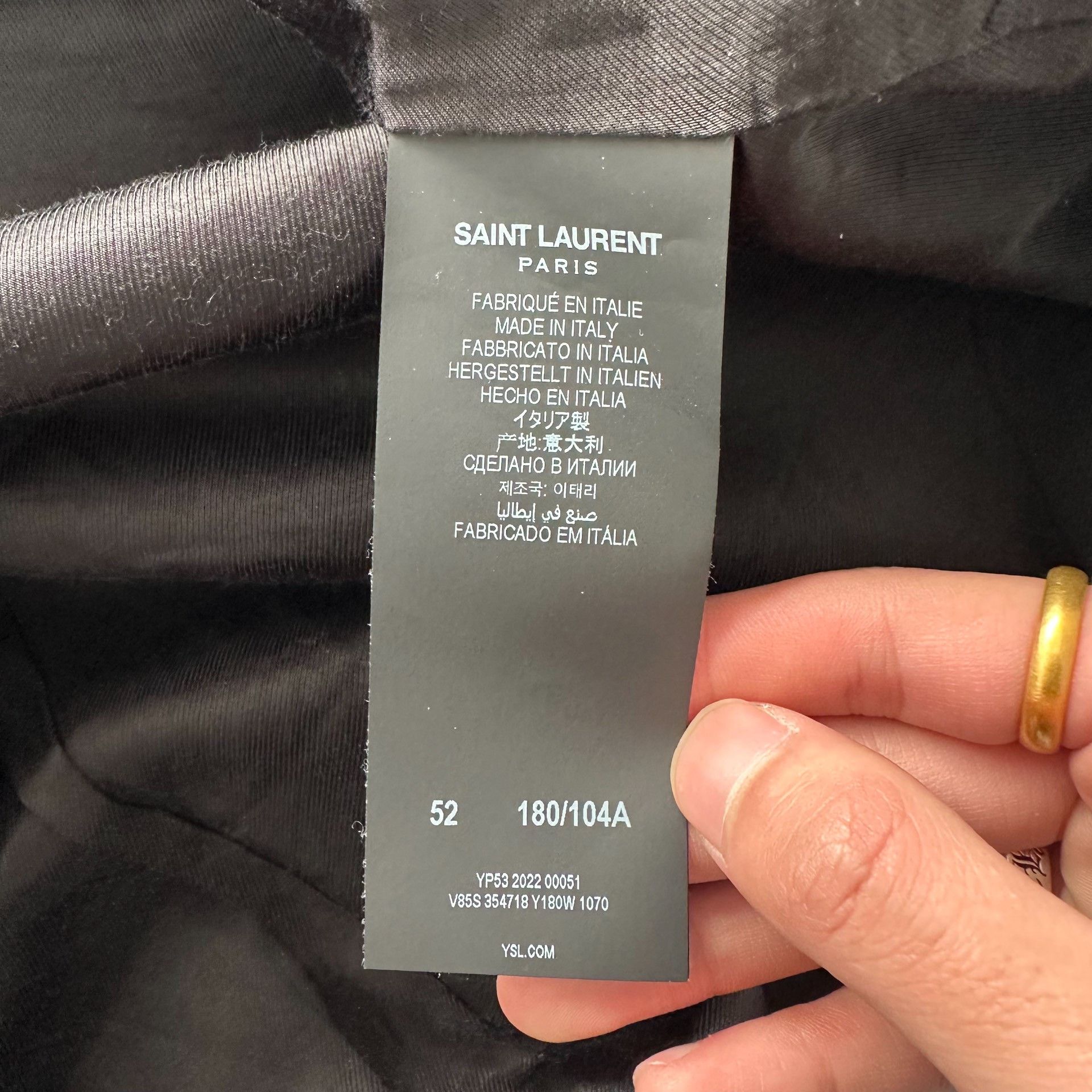 Saint Laurent Paris Saint Laurent Black White Varsity Jacket Size US L / EU 52-54 / 3 - 7 Thumbnail