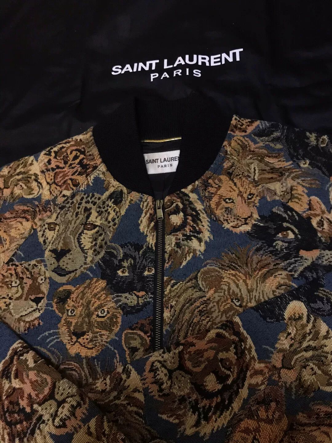 Hedi Slimane Saint Laurent 2016 Animal Head Bomber Jacket Size US S / EU 44-46 / 1 - 2 Thumbnail