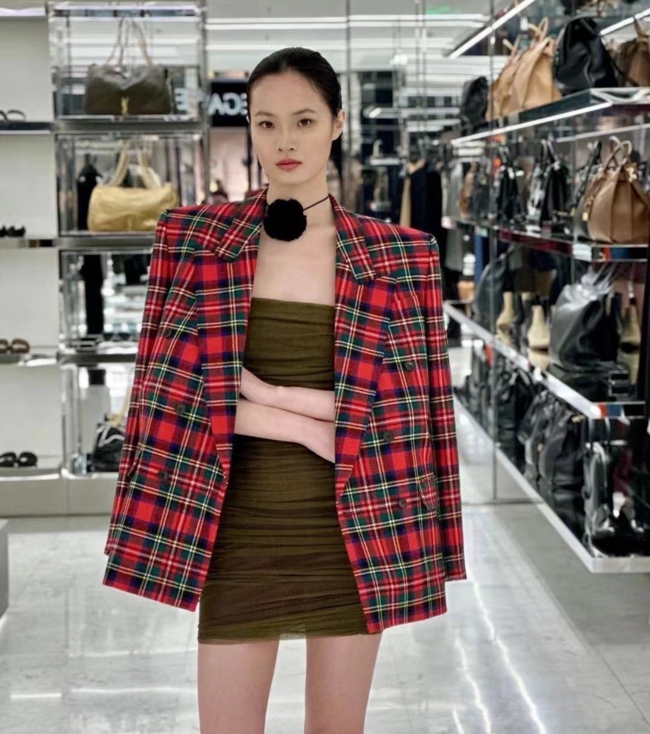 Saint Laurent Paris Saint Laurent YSL Plaid Wool Blazer Size S / US 4 / IT 40 - 4 Thumbnail