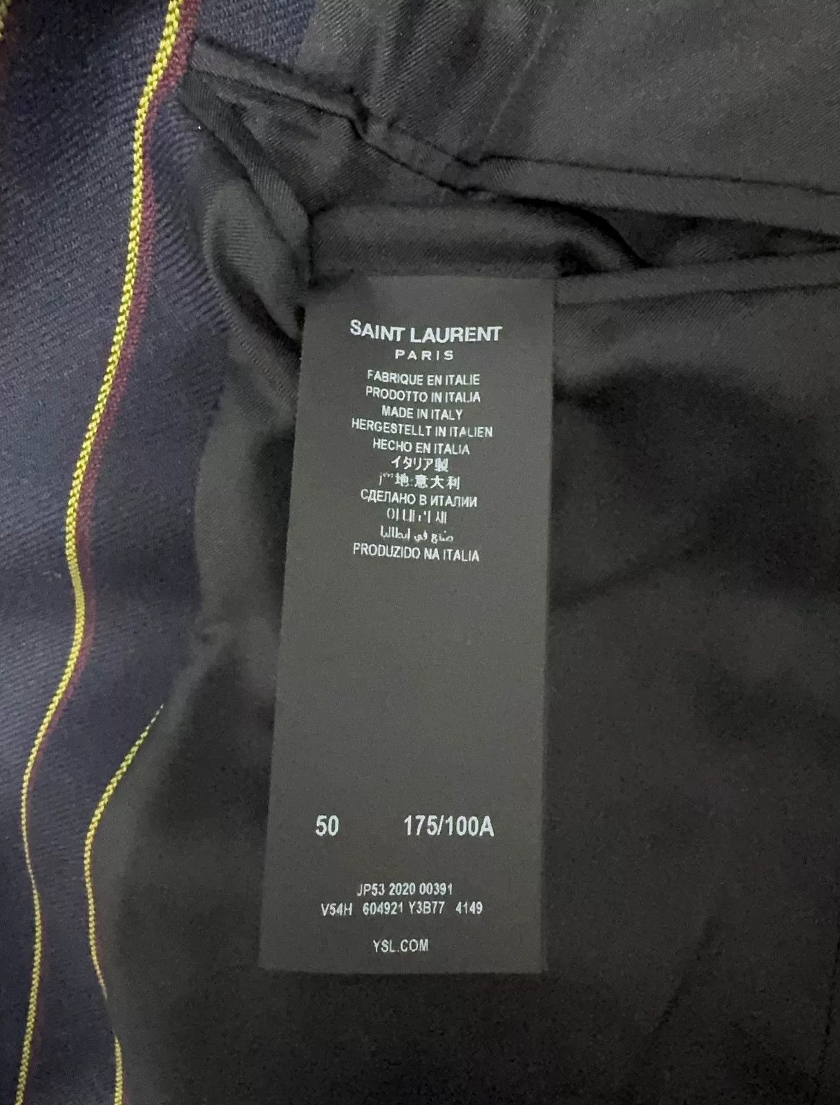 Saint Laurent Paris Saint Laurent Striped Double-Breasted Blazer Size US M / EU 48-50 / 2 - 4 Thumbnail