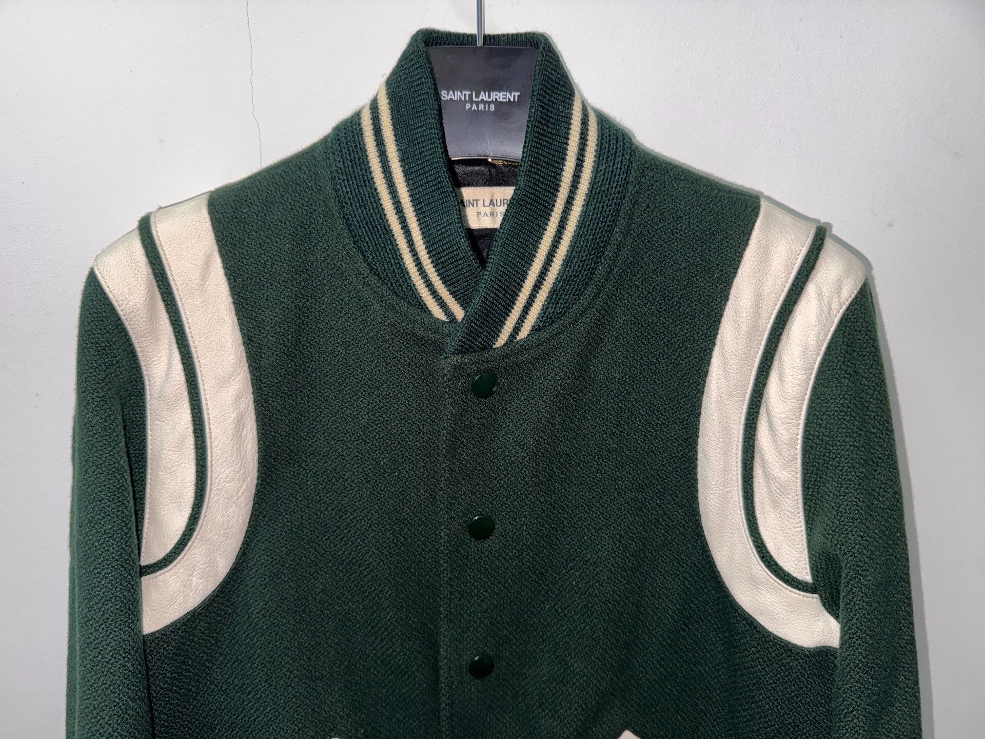 Saint Laurent Paris Saint Laurent Green Varsity Jacket Size US M / EU 48-50 / 2 - 5 Thumbnail