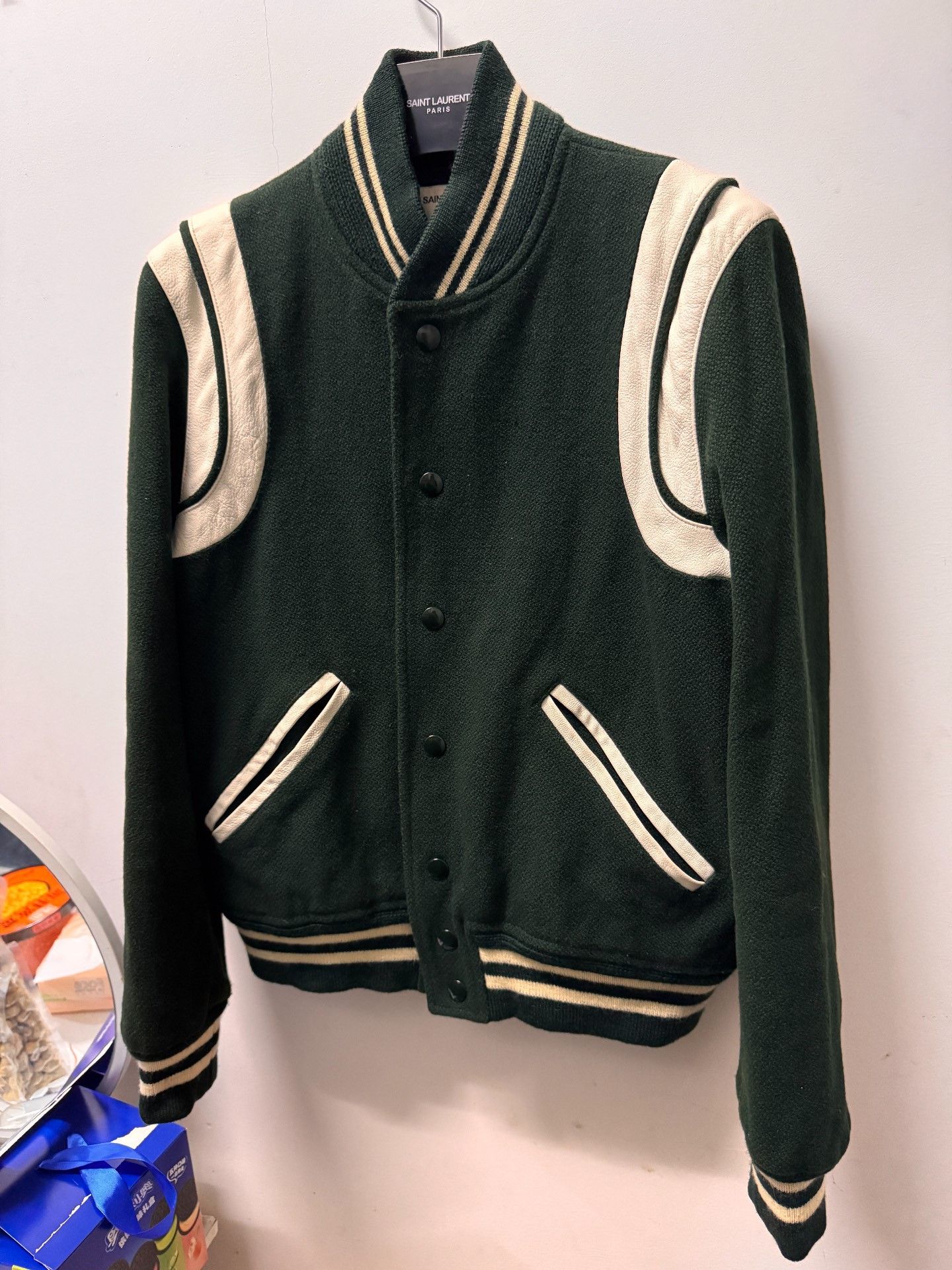 Saint Laurent Paris Saint Laurent Green Varsity Jacket Size US M / EU 48-50 / 2 - 6 Thumbnail