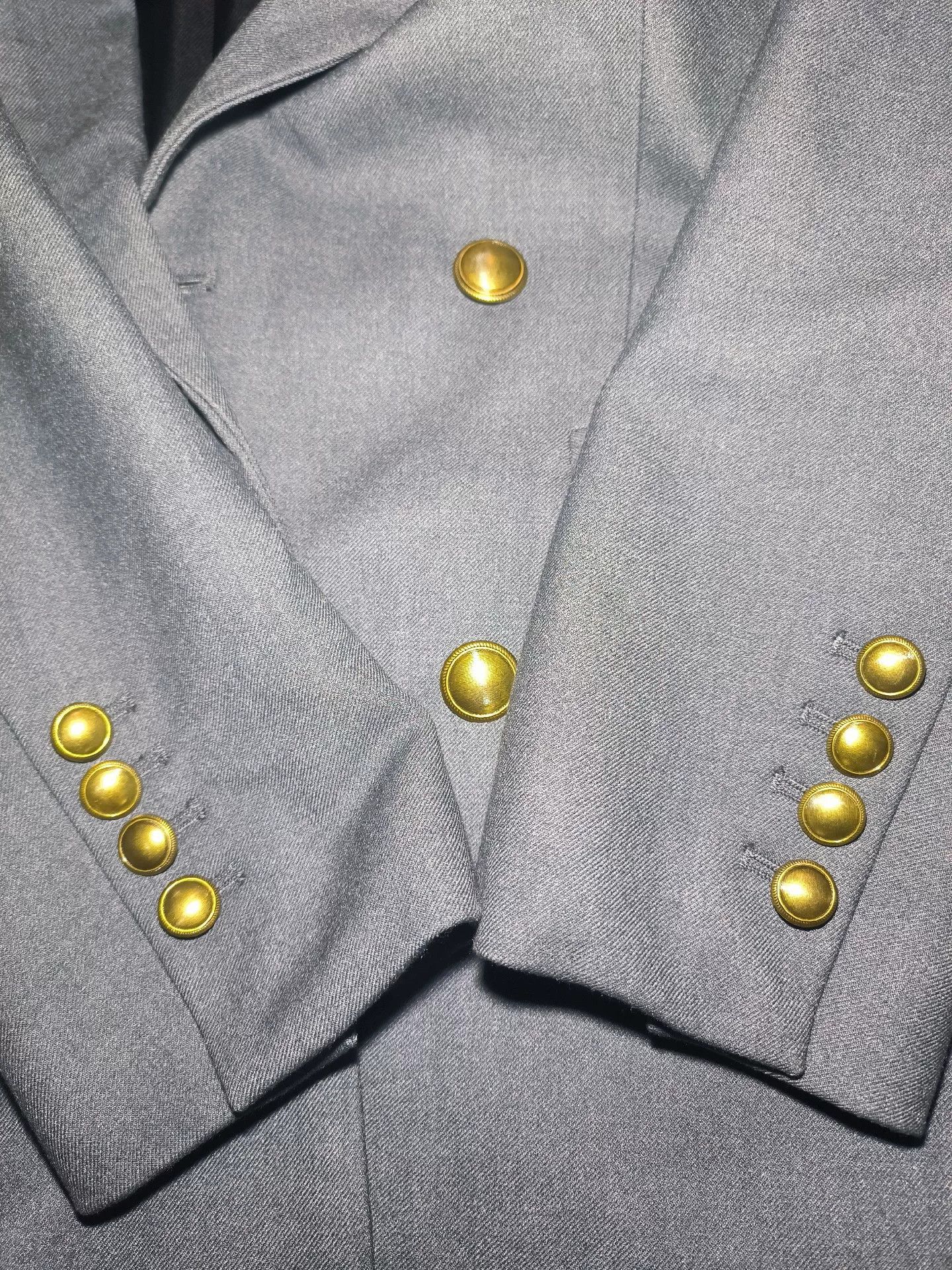 Saint Laurent Paris Saint Laurent Gray Double-Breasted Blazer Size L / US 10 / IT 46 - 7 Thumbnail